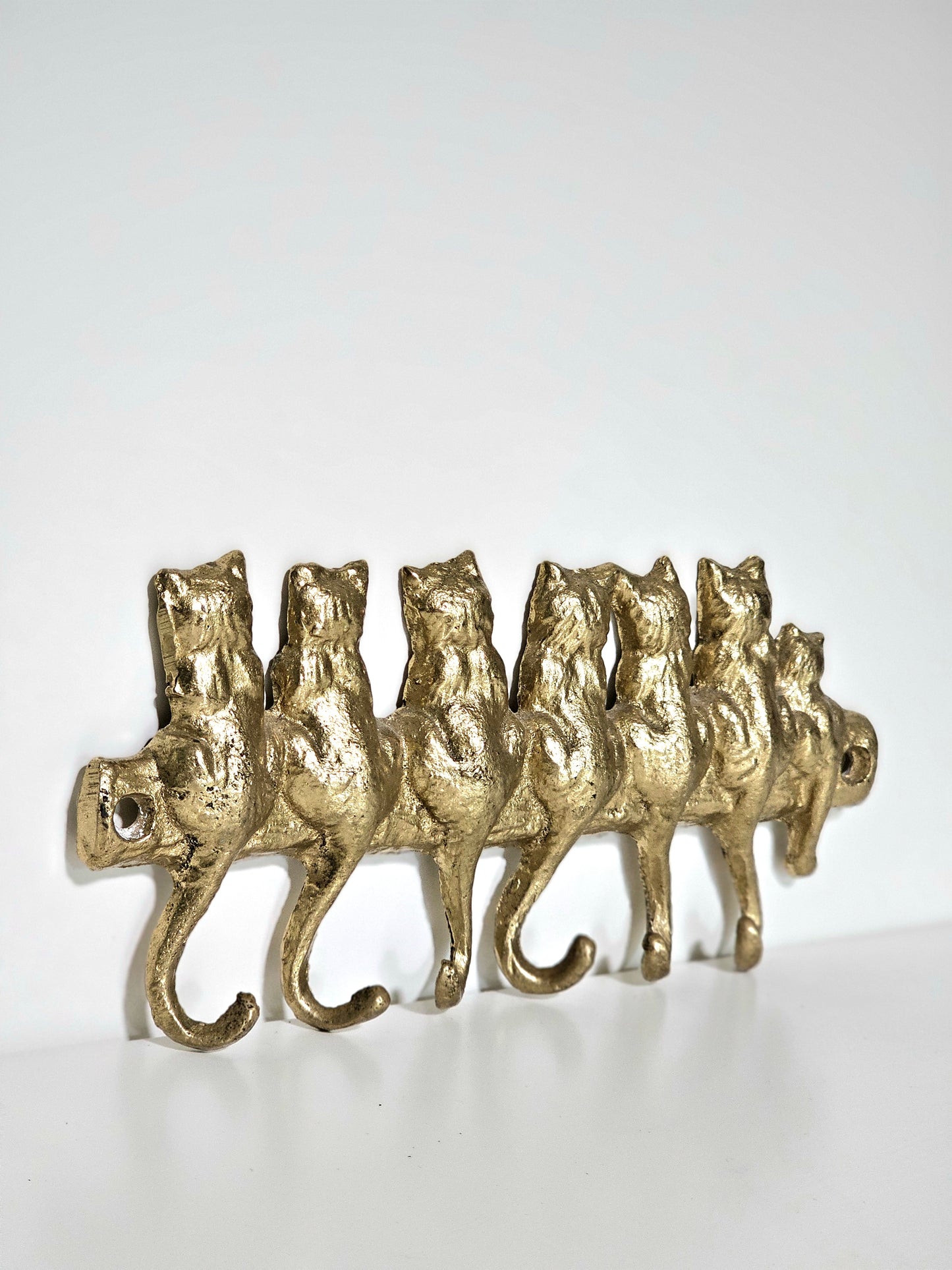 Brass Kitten Keyhook