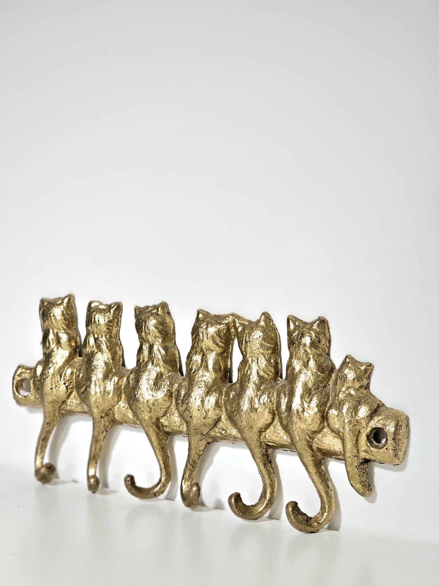 Brass Kitten Keyhook