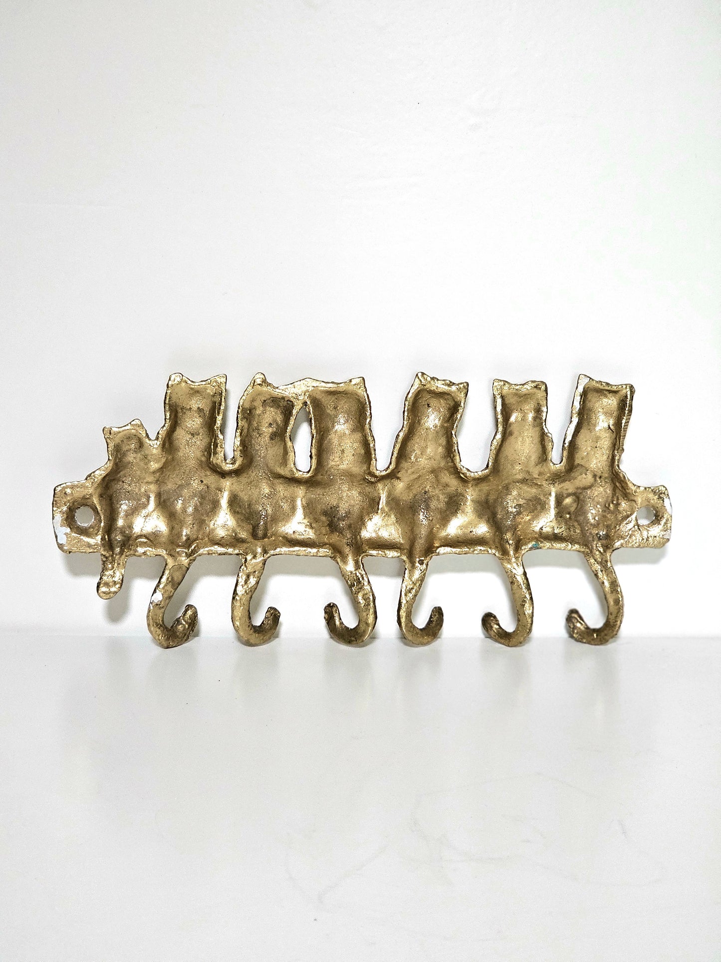 Brass Kitten Keyhook