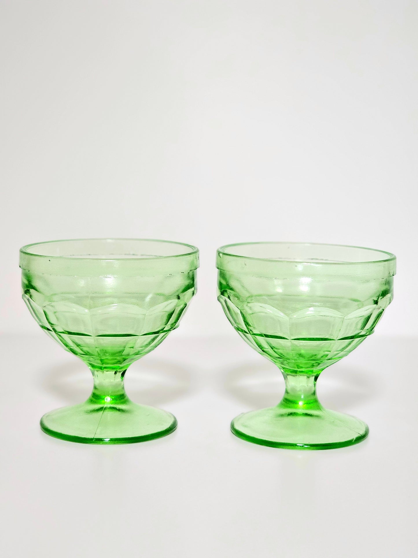 Hazel Atlas Uranium Sherbert Cups