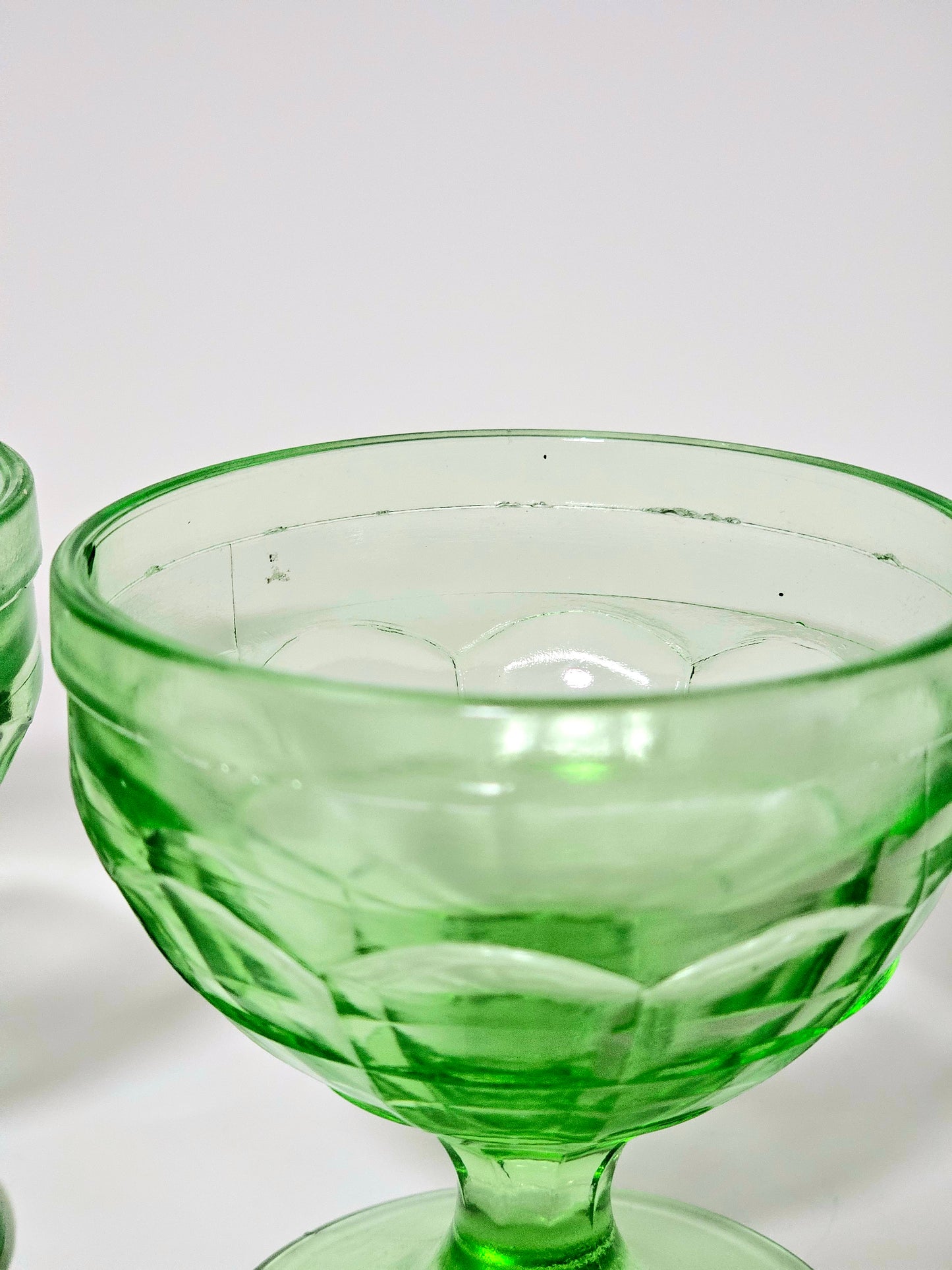 Hazel Atlas Uranium Sherbert Cups