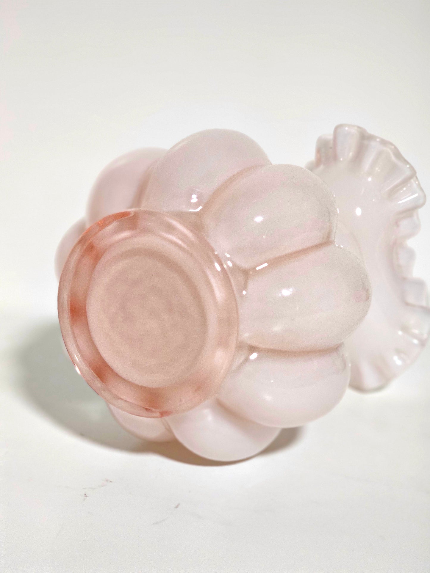1940's Fenton Overlay Melon Vase