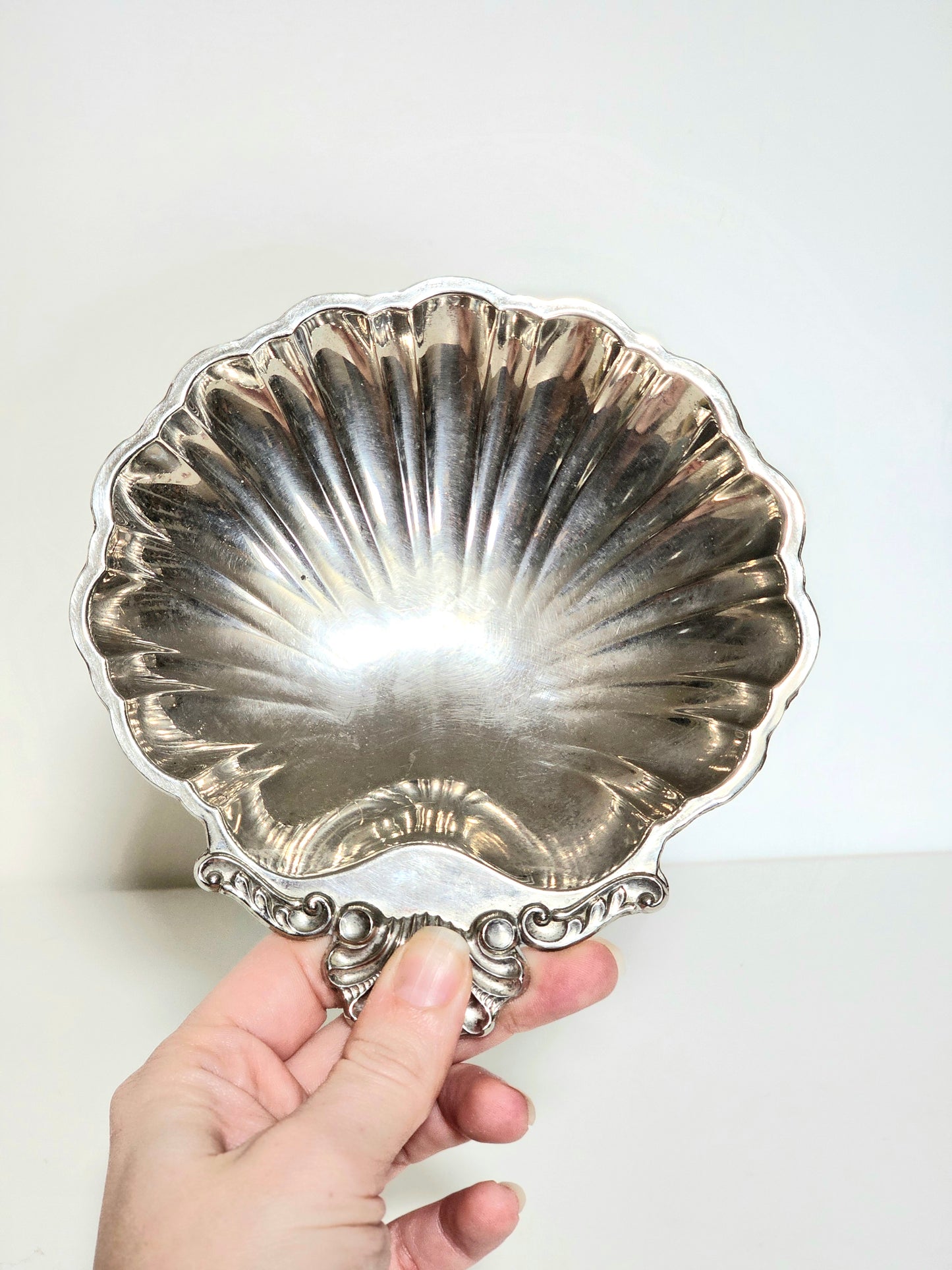 Silverplated Shell Jewelry Dish