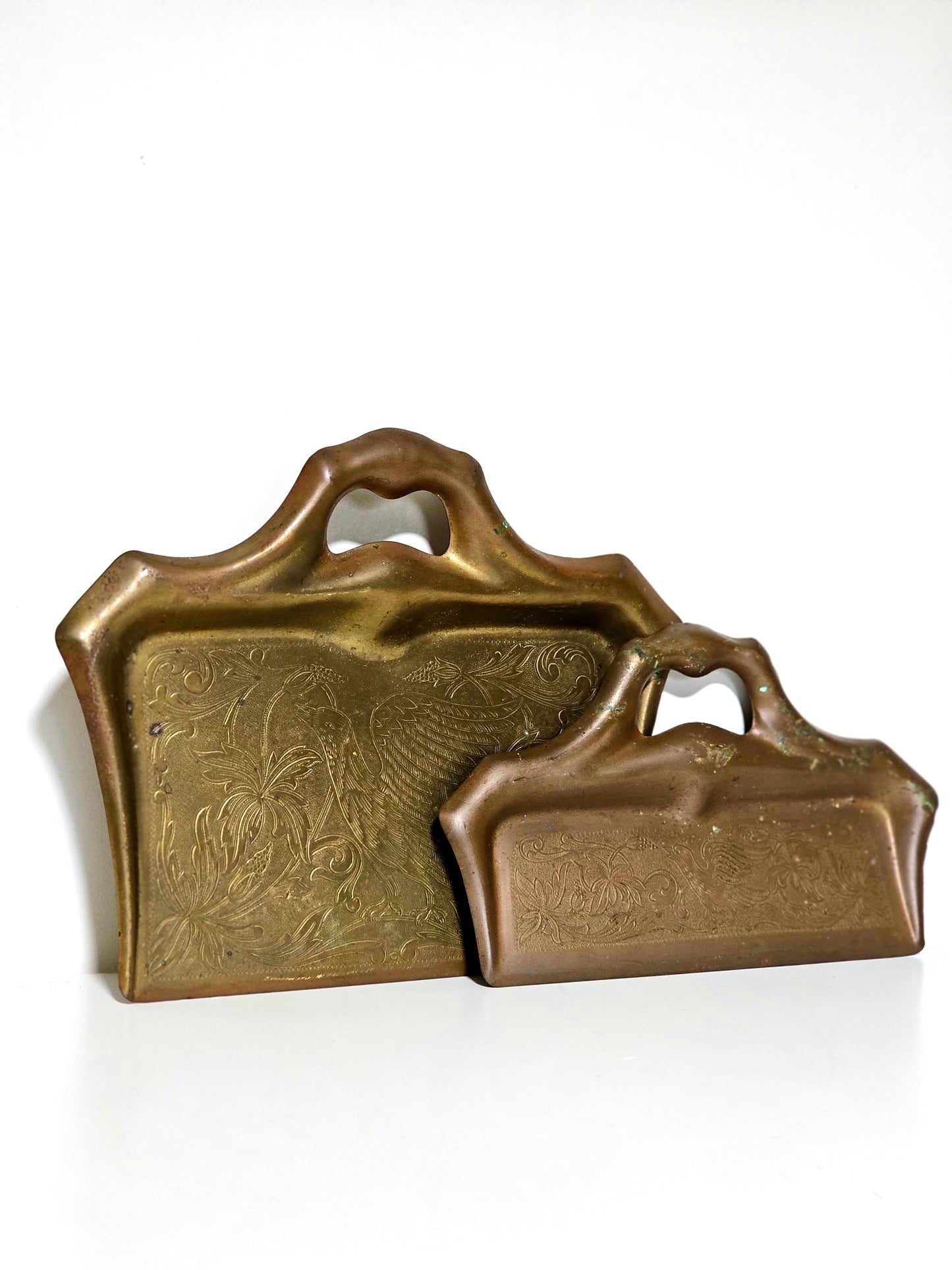 Brass Bird Motif Butler Crumb Pans