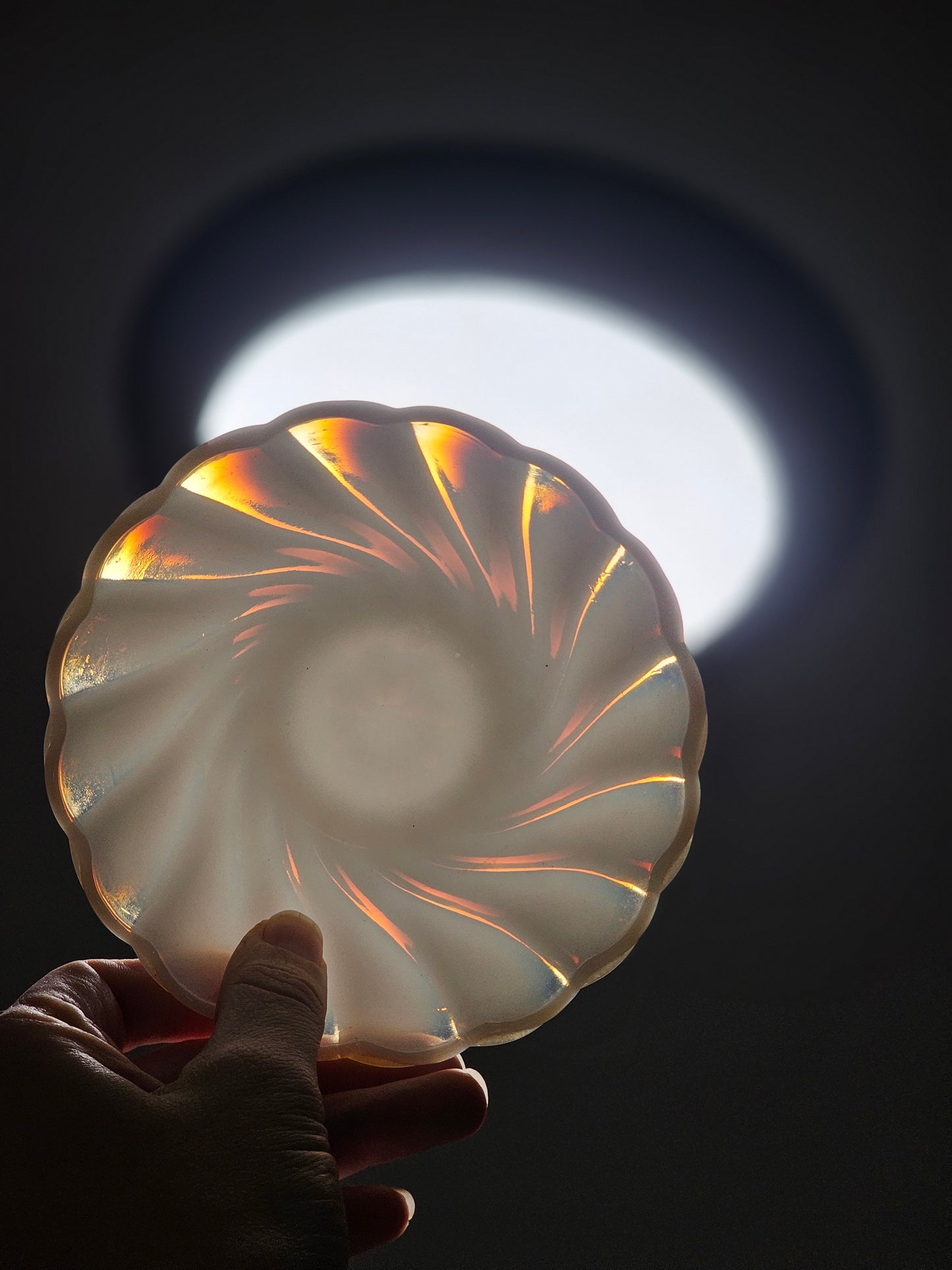 Hazel Atlas Semi-Opaque Milk Glass Dish