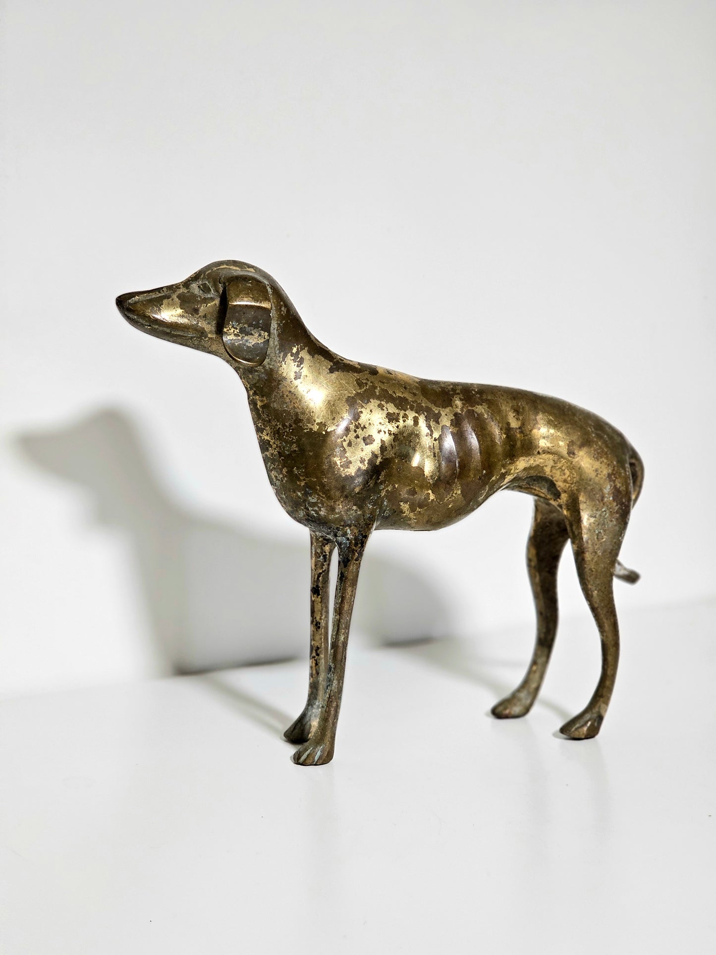 Heavy Patina'd Brass Greyhound