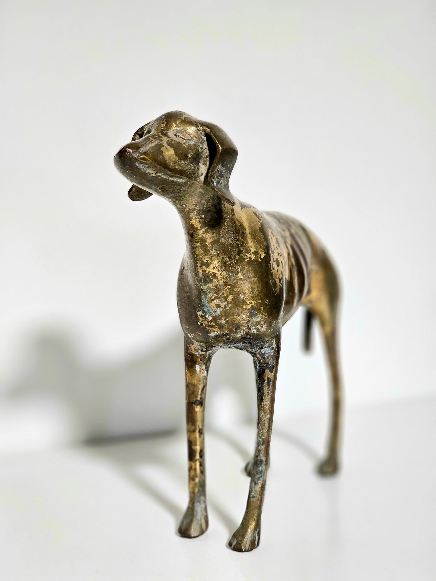 Heavy Patina'd Brass Greyhound
