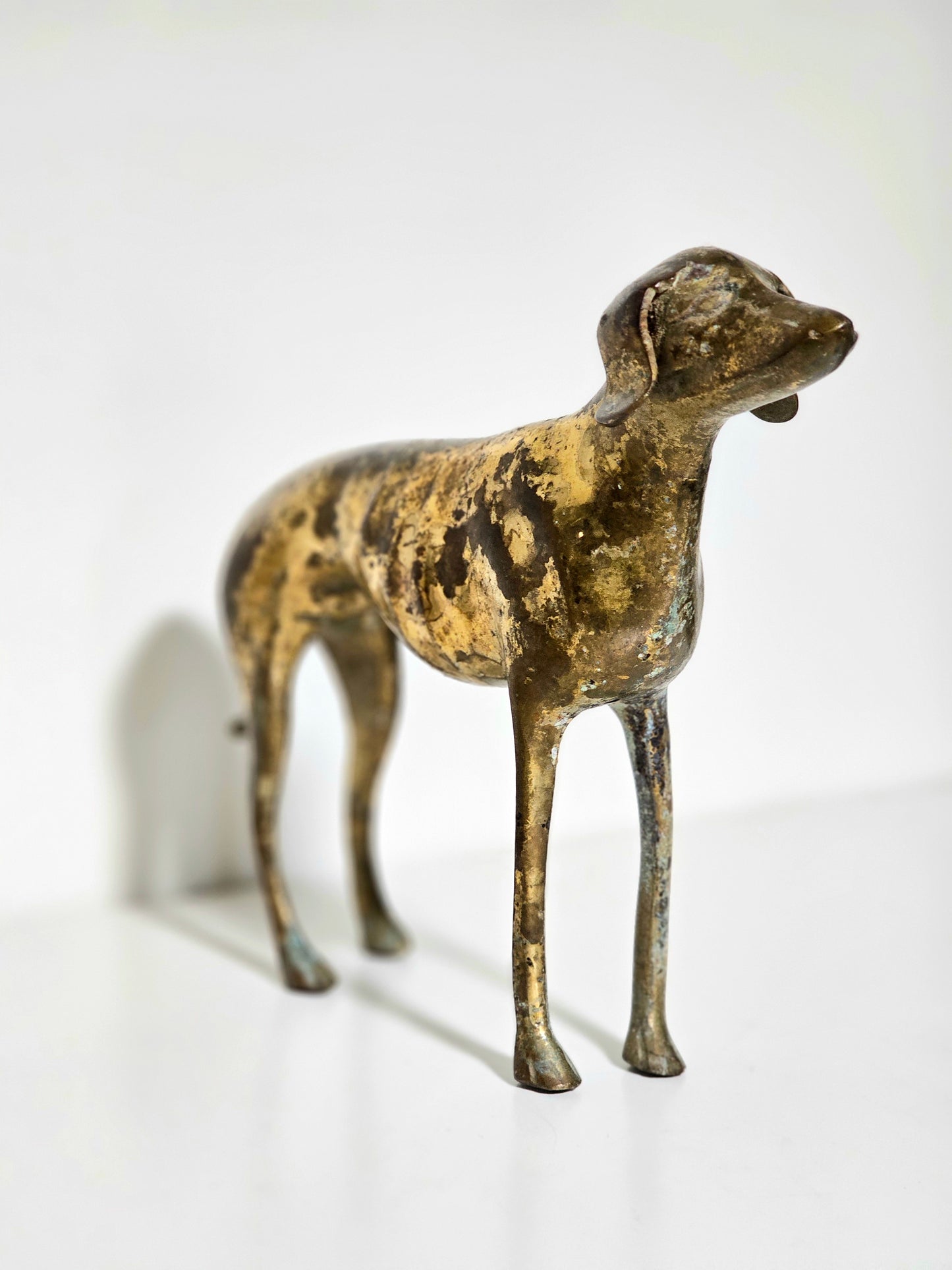 Heavy Patina'd Brass Greyhound