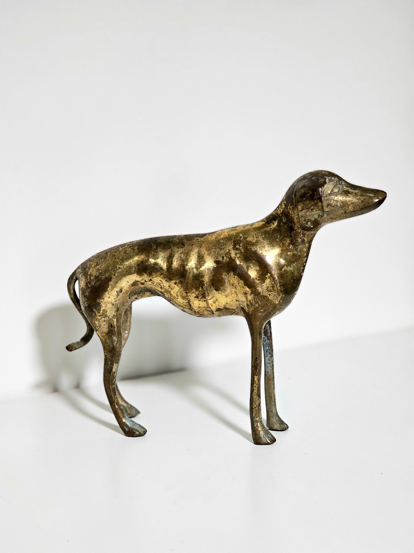 Heavy Patina'd Brass Greyhound