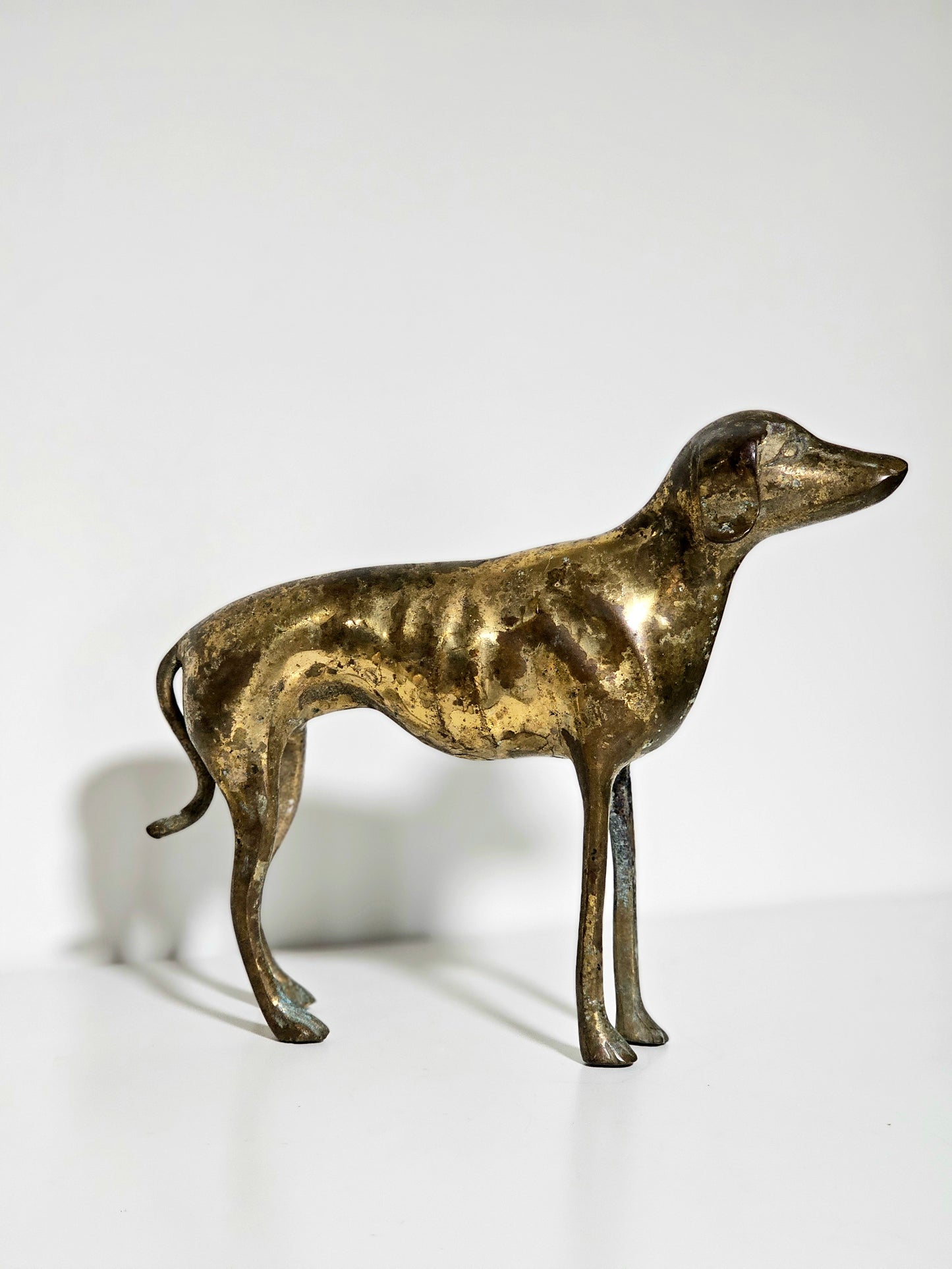 Heavy Patina'd Brass Greyhound