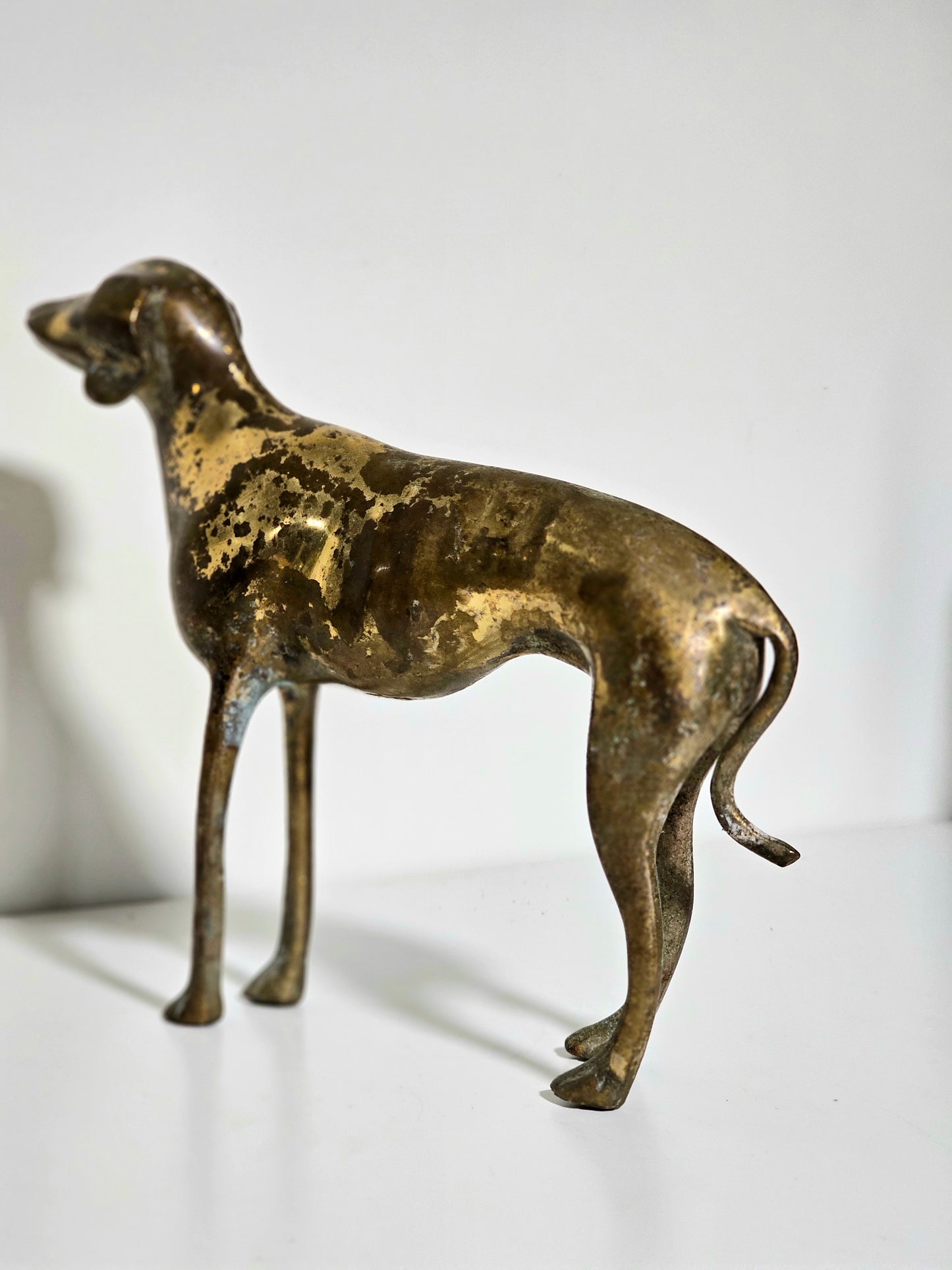 Heavy Patina'd Brass Greyhound