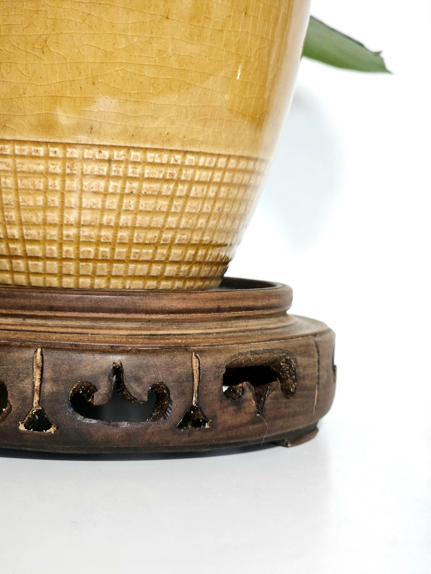 Antique Turned Wood Plant Stand