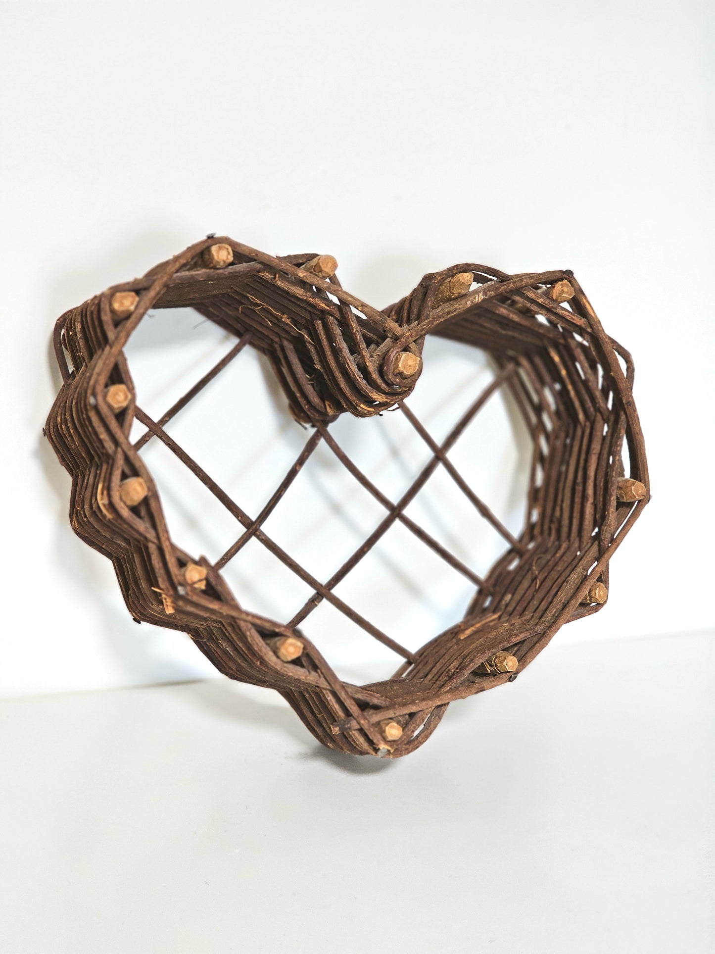 Heart-shaped Wicker Twig Basket