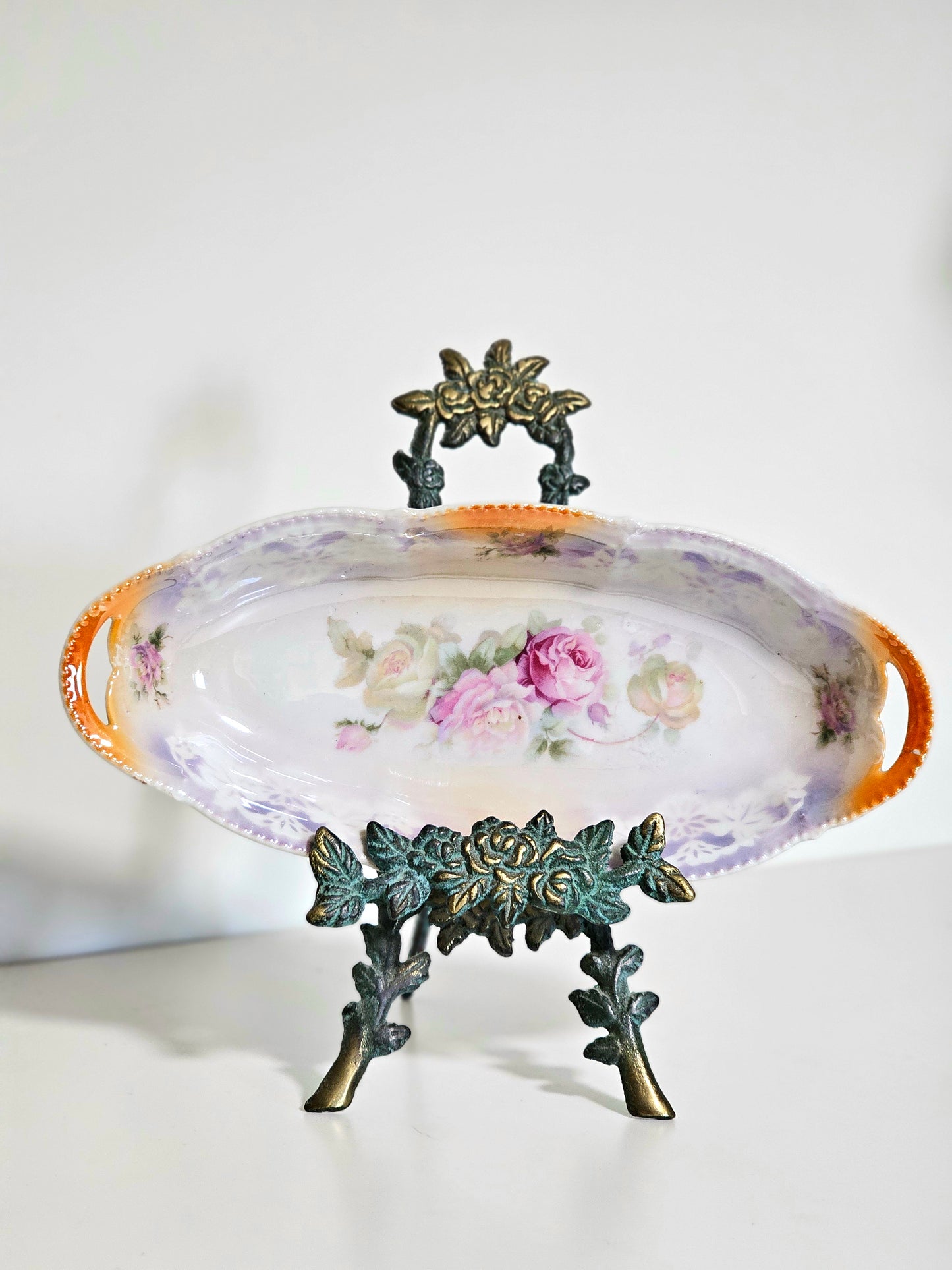 Antique German Porcelain Celery Dish