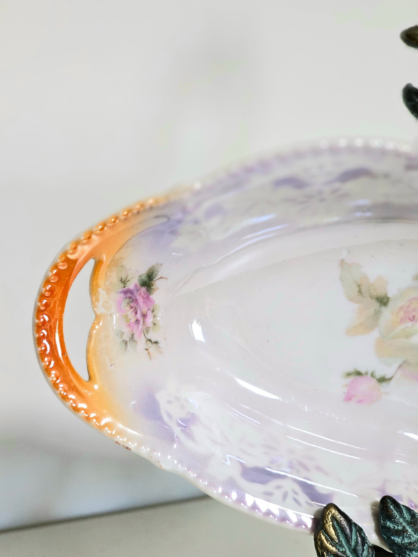 Antique German Porcelain Celery Dish
