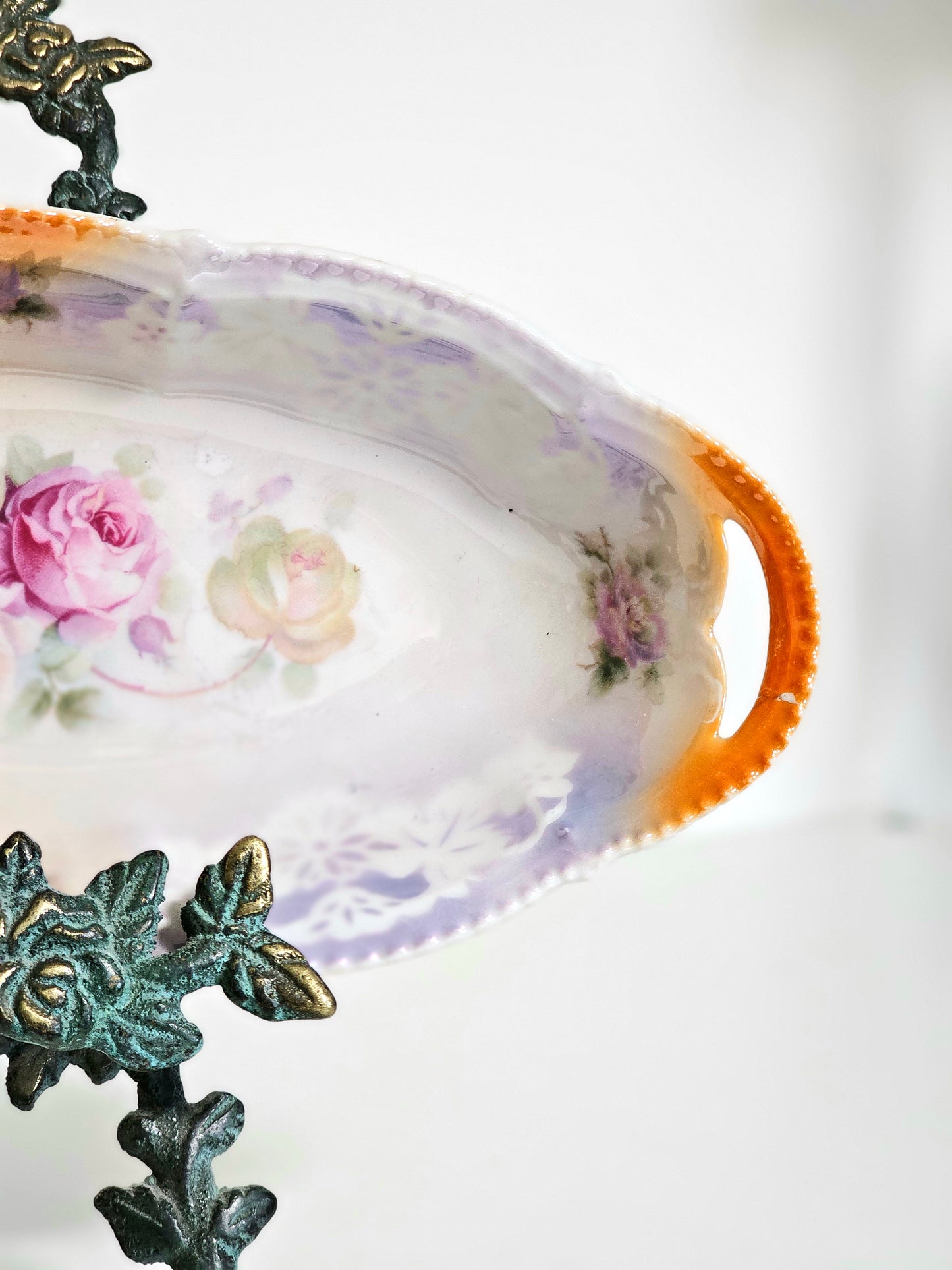 Antique German Porcelain Celery Dish
