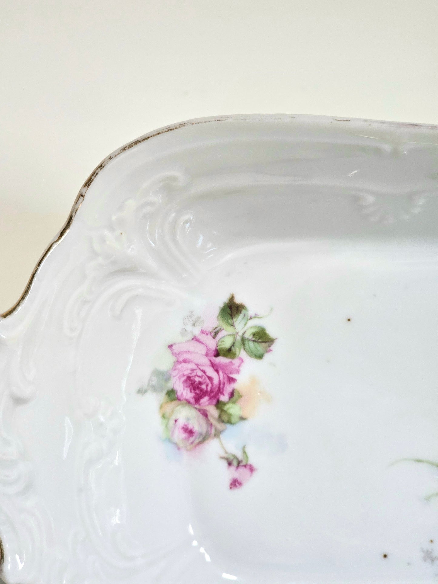 Antique Dual Side Transferware Dish