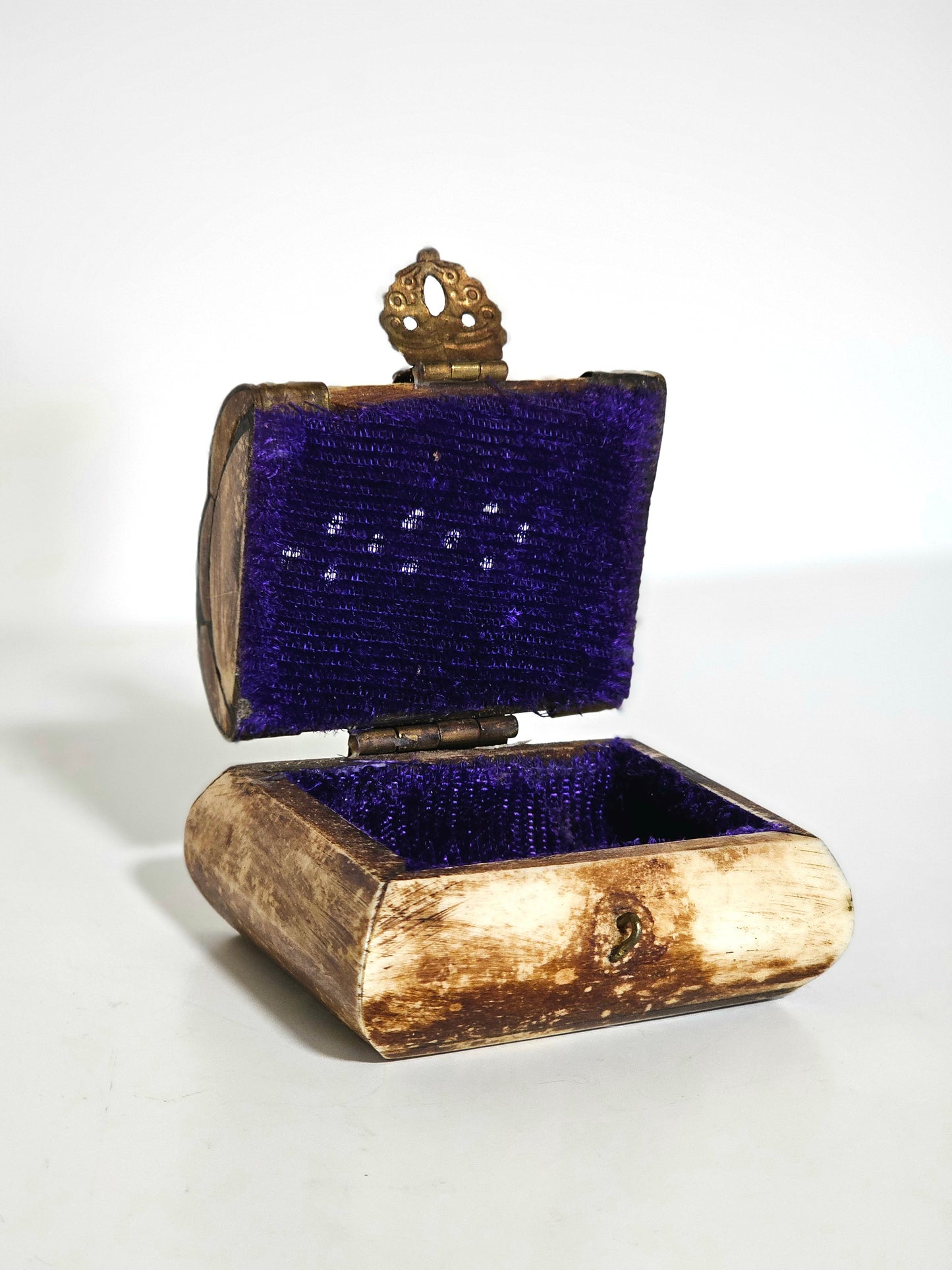 Camel Bone Brass Lined Pill Box
