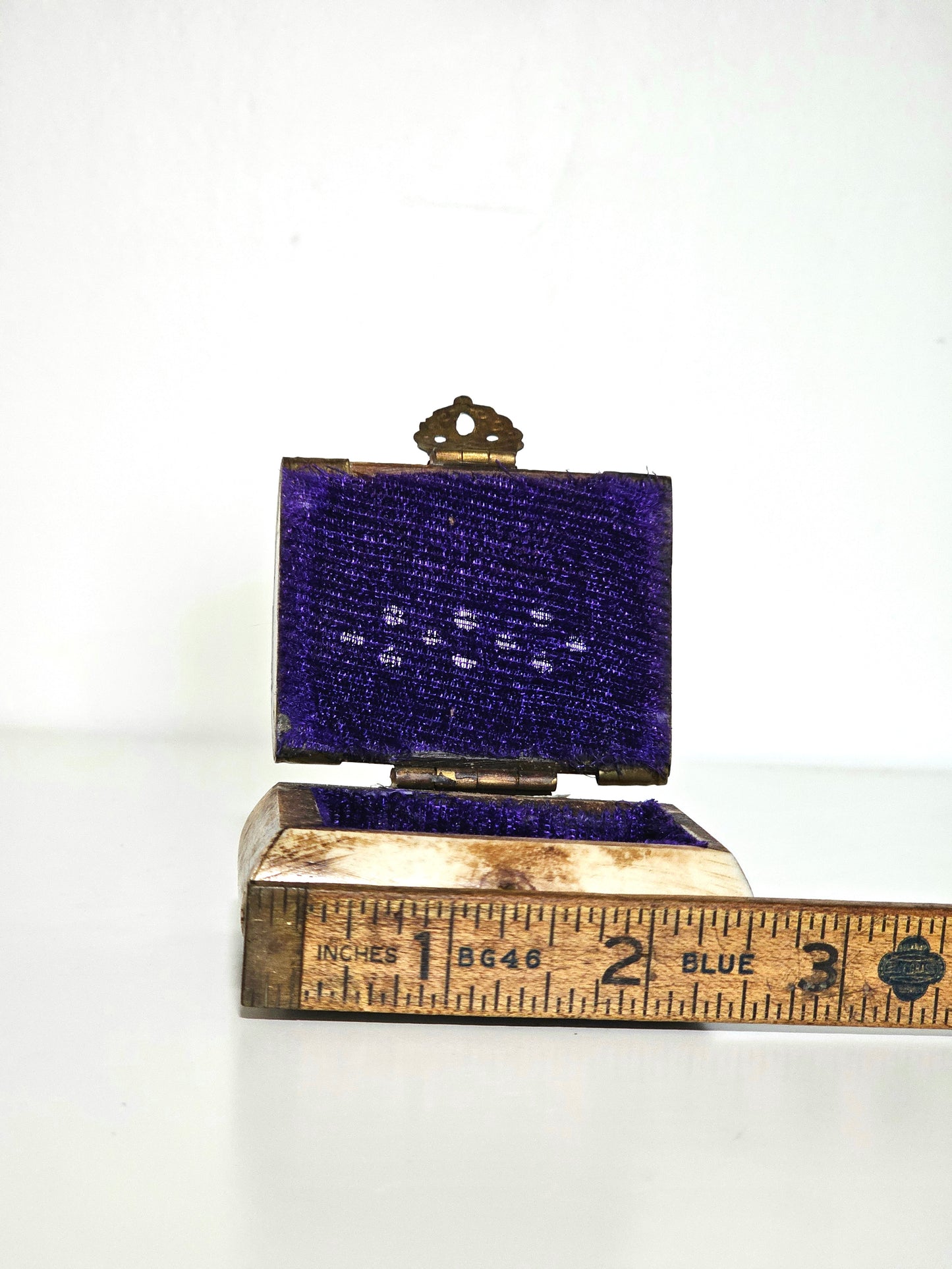 Camel Bone Brass Lined Pill Box