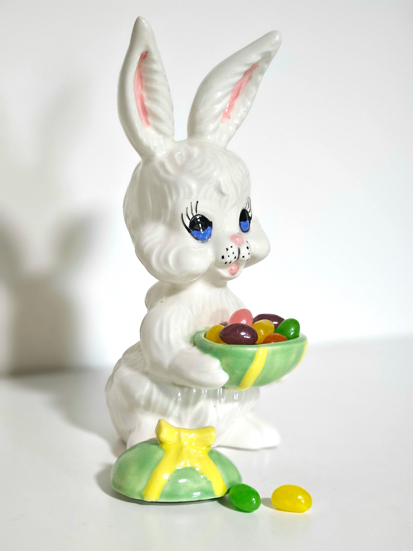 Ceramic Bunny Jelly-Bean Lidded Dish
