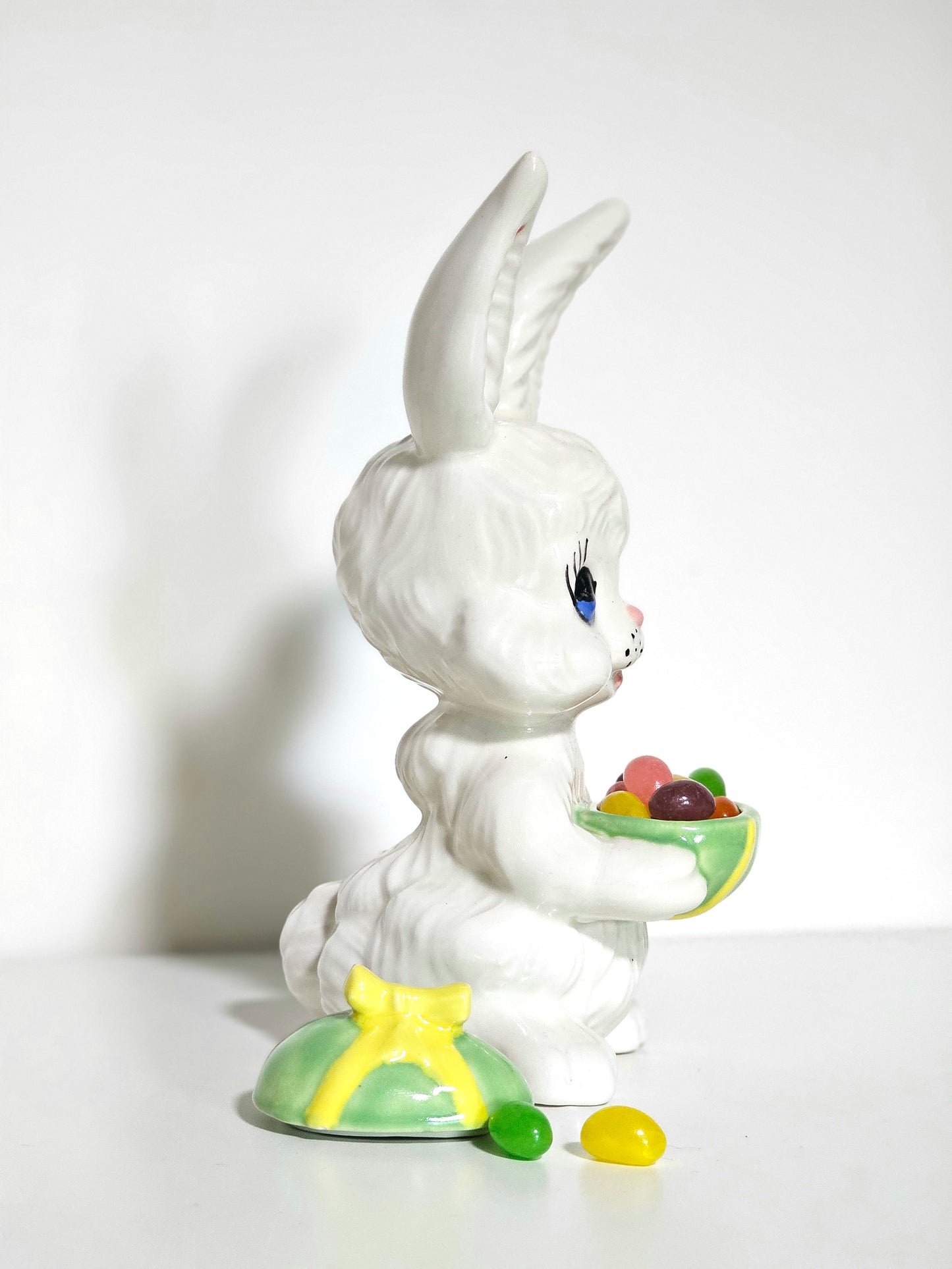 Ceramic Bunny Jelly-Bean Lidded Dish