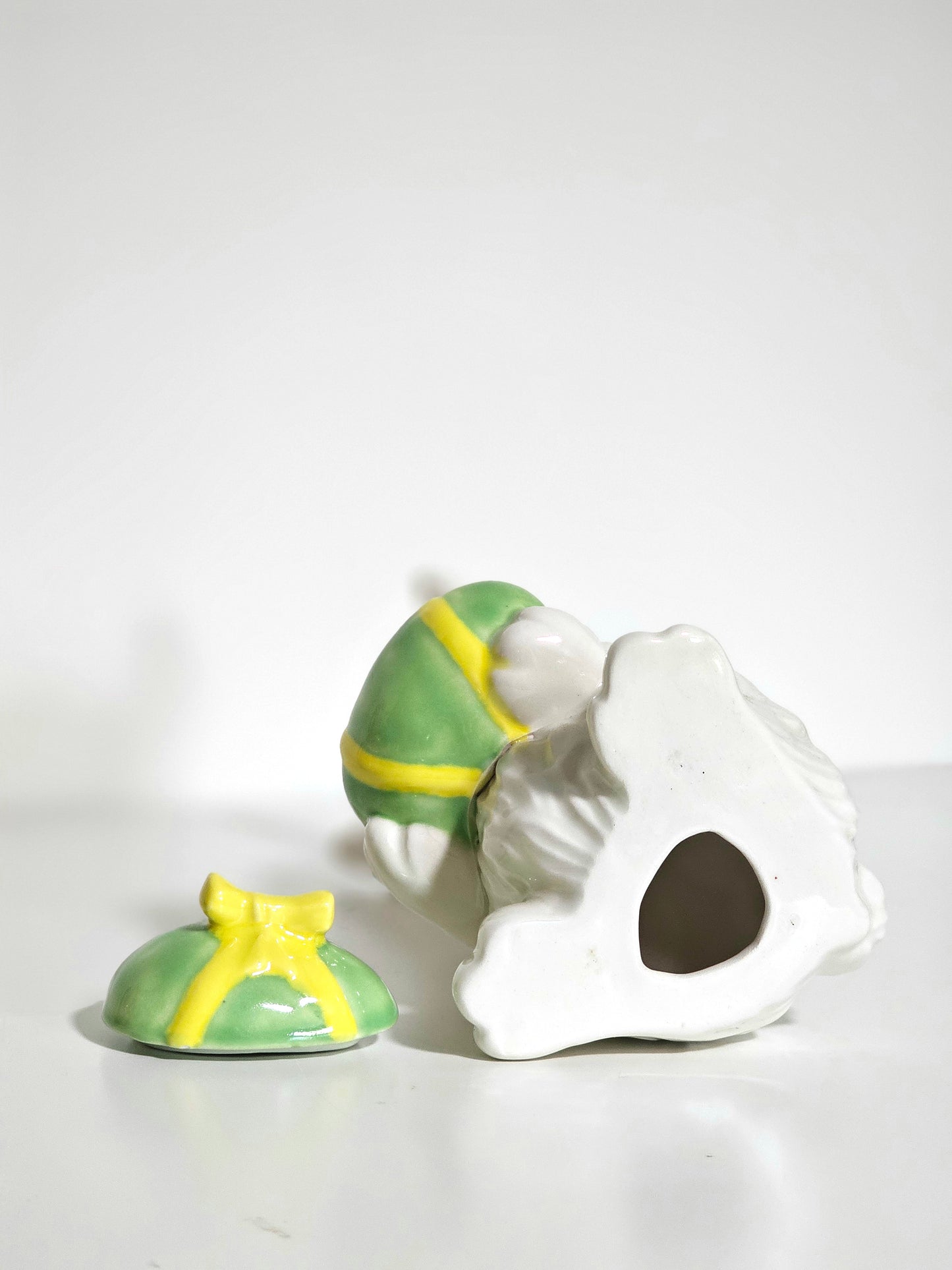 Ceramic Bunny Jelly-Bean Lidded Dish