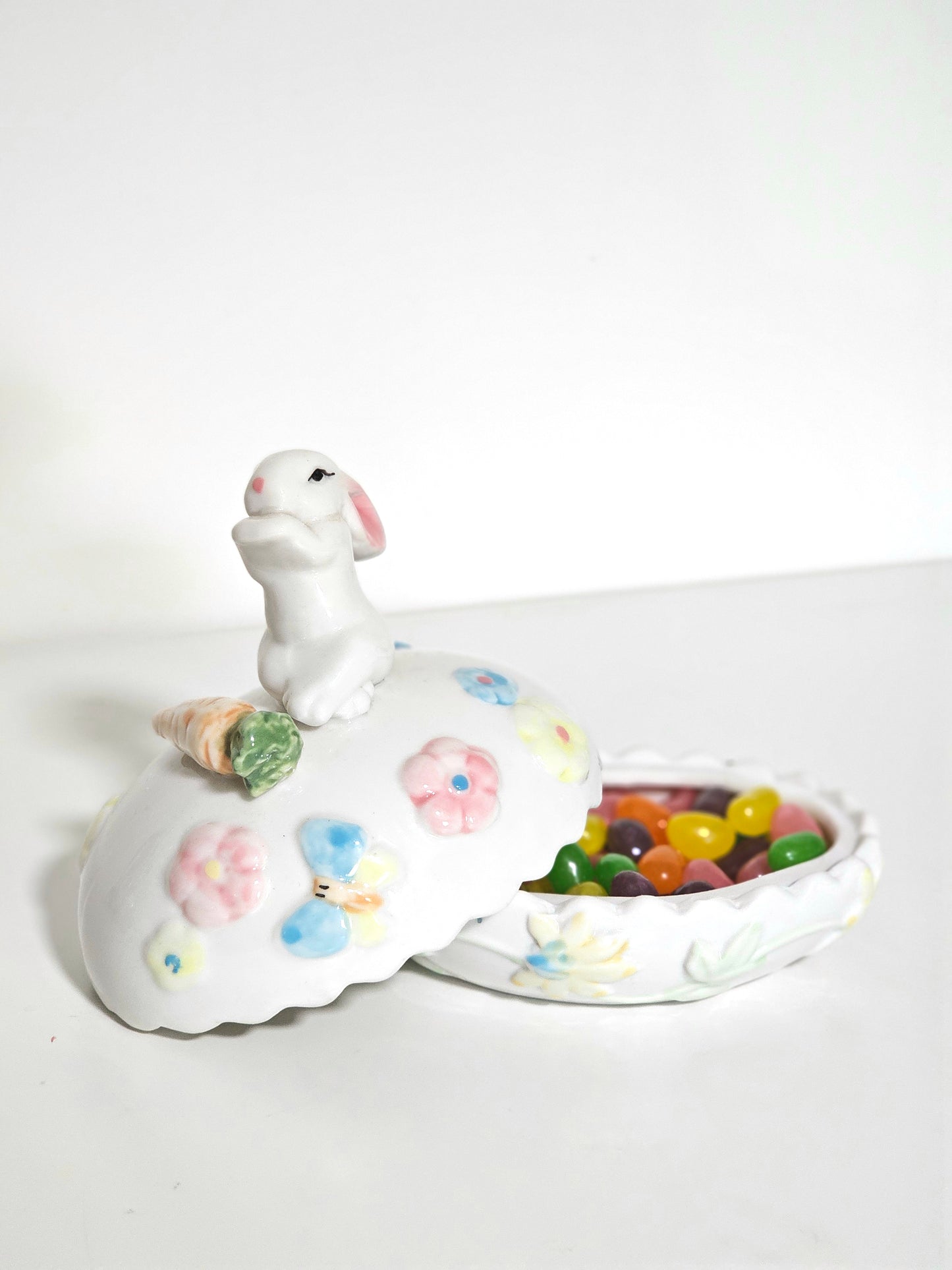 Lidded Easter Egg Jelly-Bean Dish