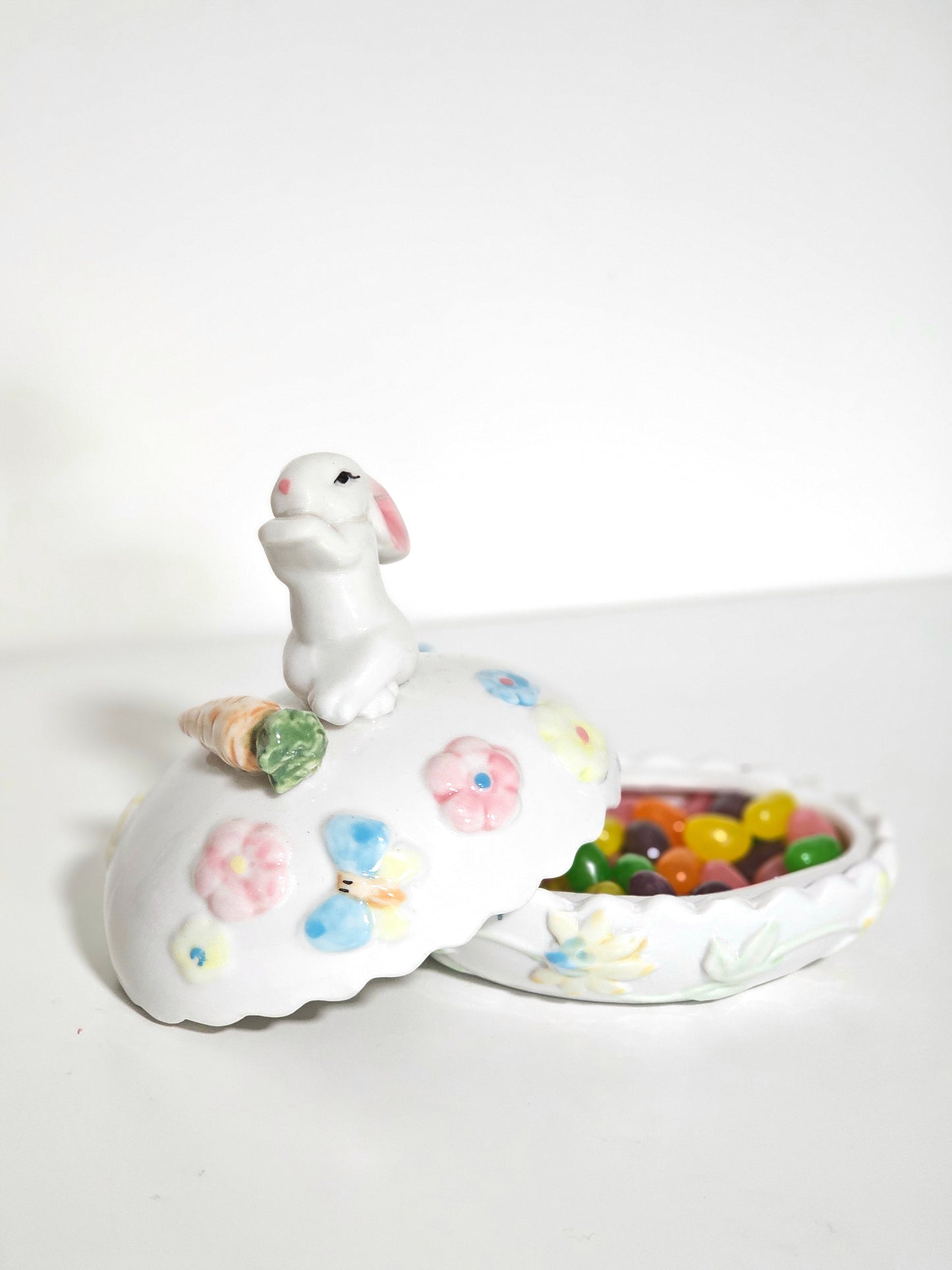 Lidded Easter Egg Jelly-Bean Dish
