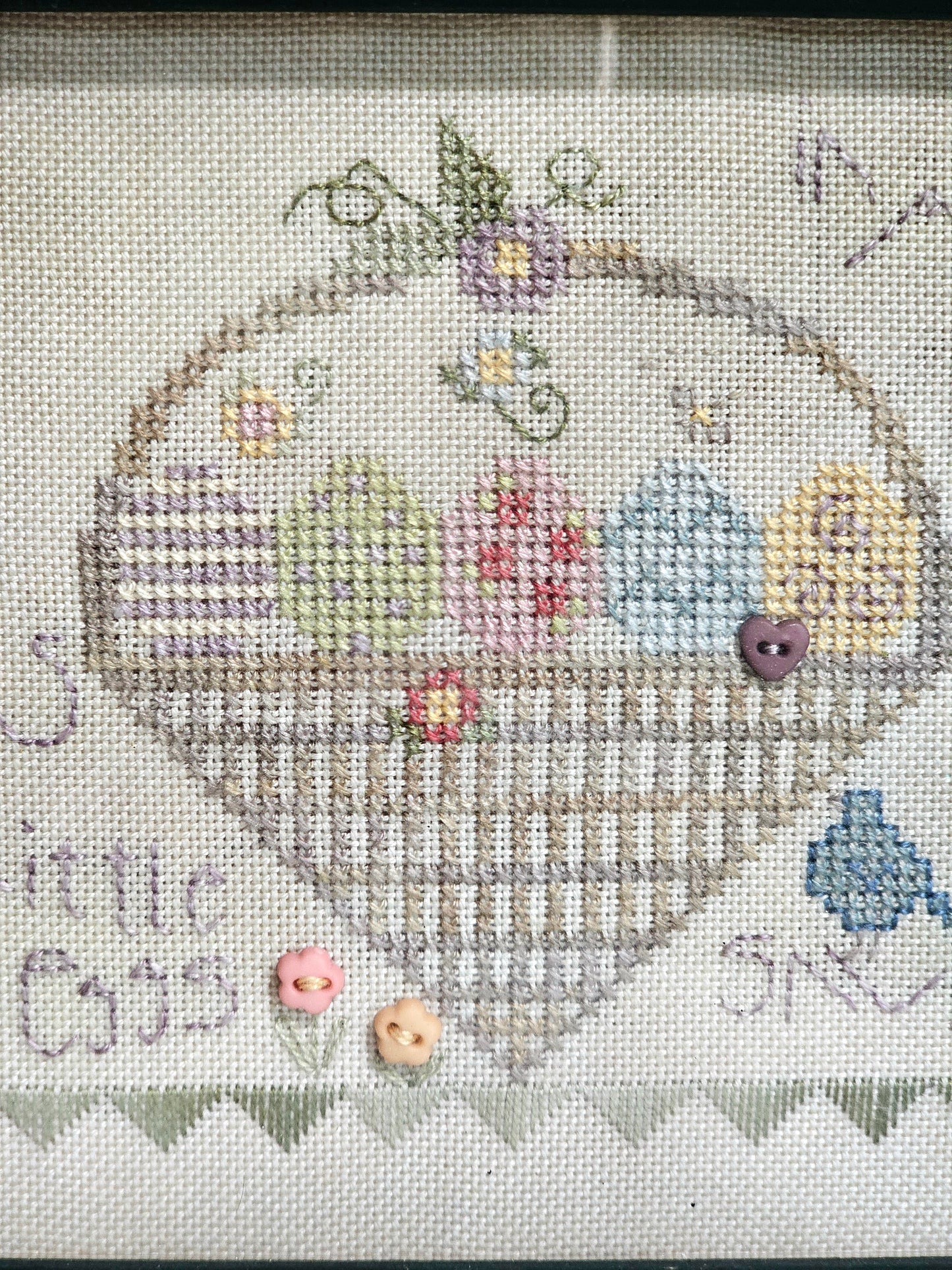 Needlepoint "Little Eggs" Easter Crewel
