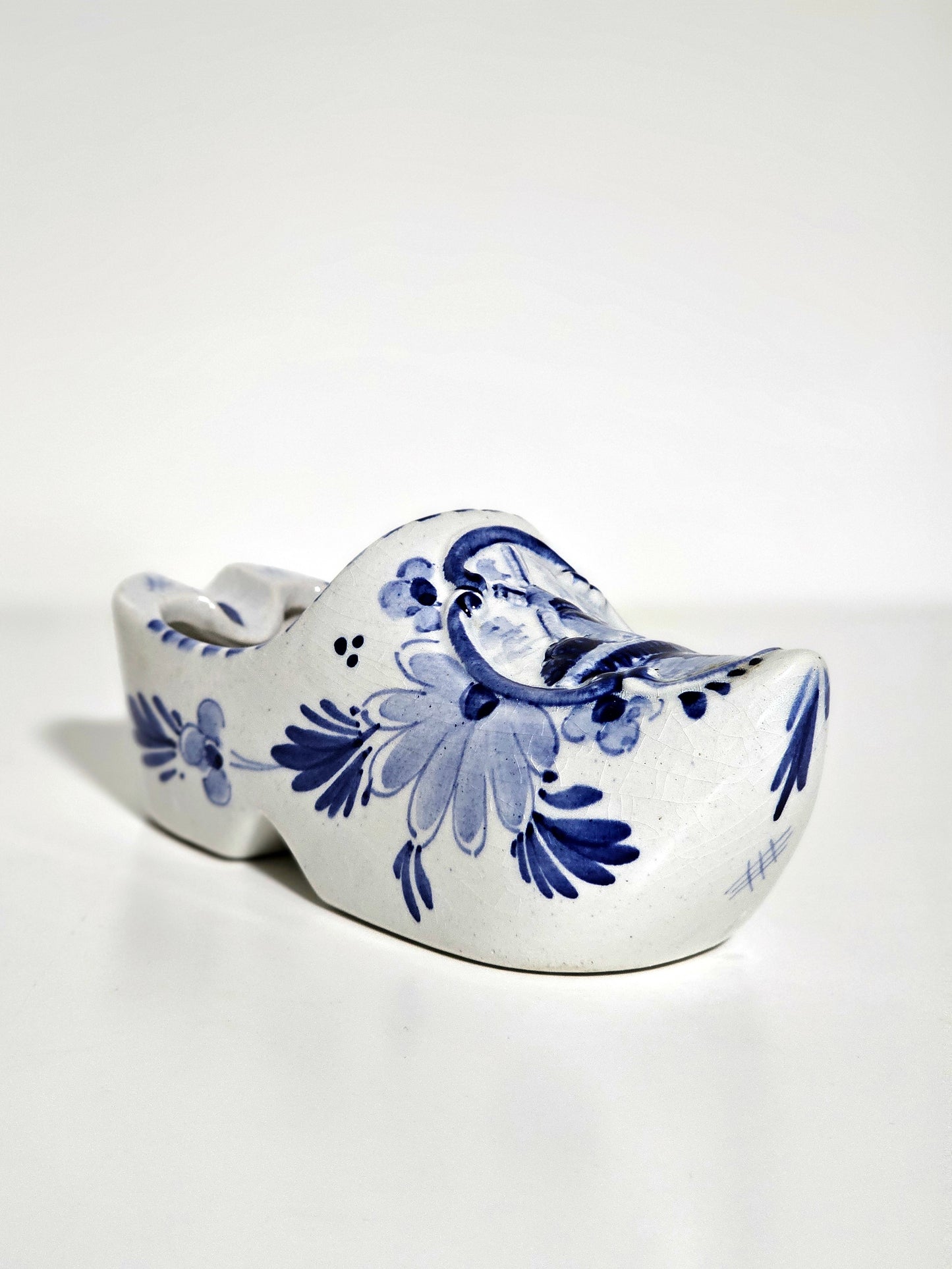 Handpainted Delft Blue Clog Ashtray