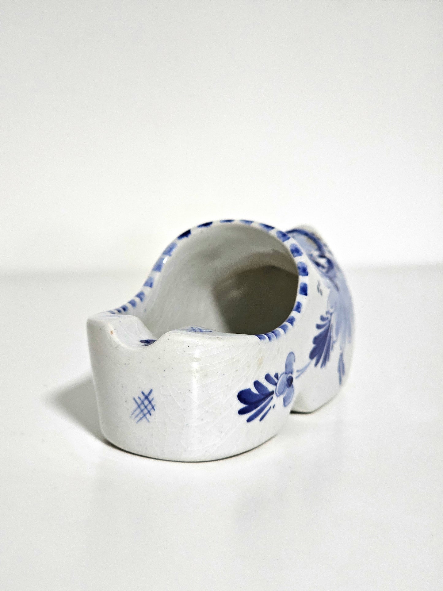 Handpainted Delft Blue Clog Ashtray
