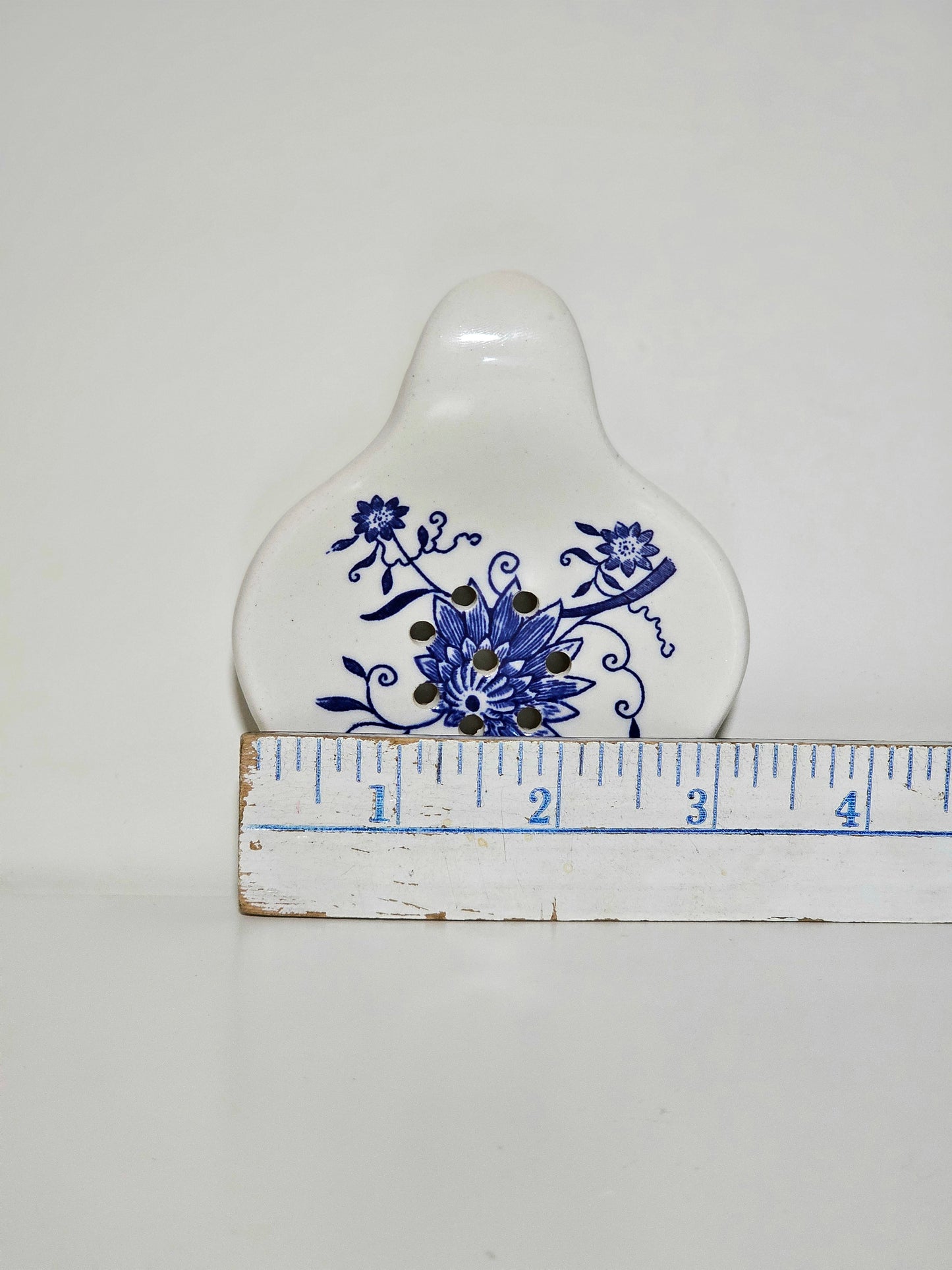 Transferware Ceramic Tea Strainer