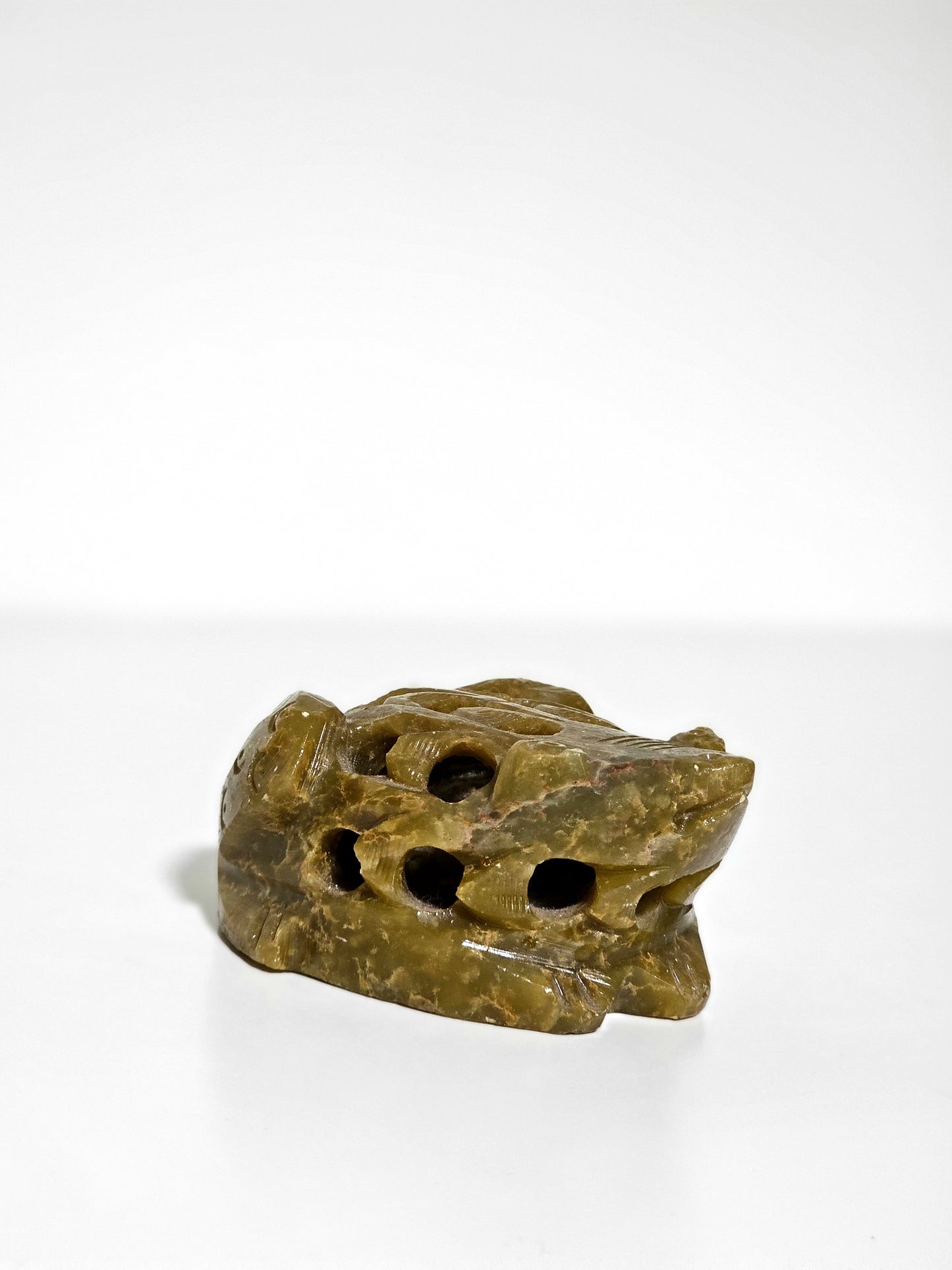 Double Soapstone Frog