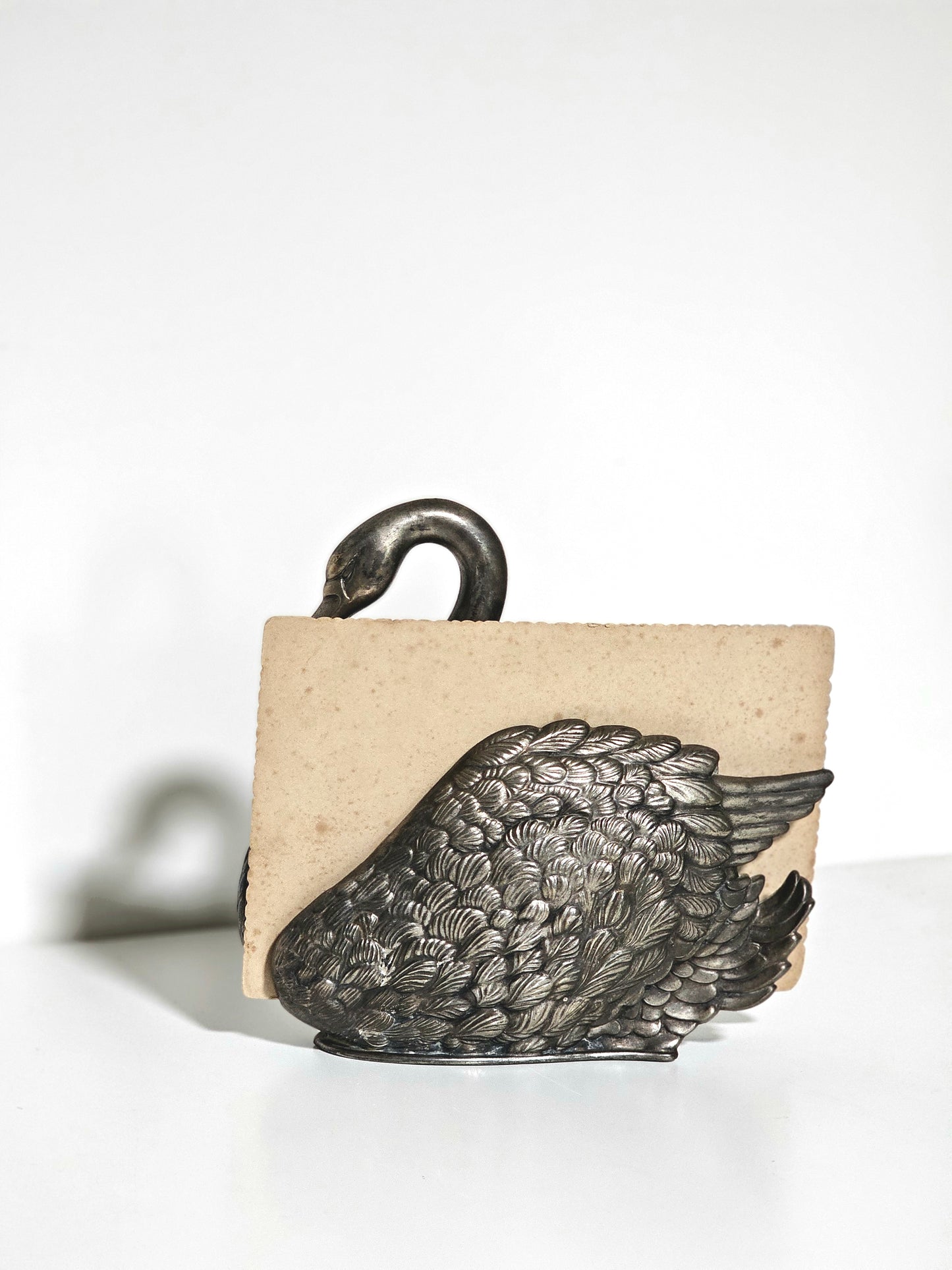 Italian Silverplated Swan Letter Holder