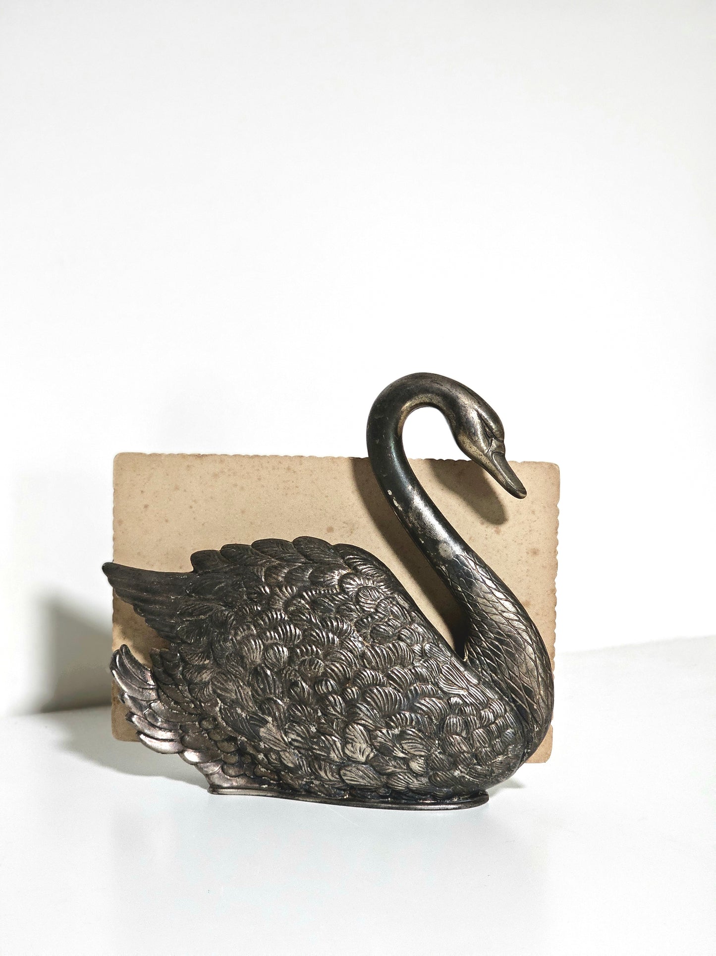 Italian Silverplated Swan Letter Holder