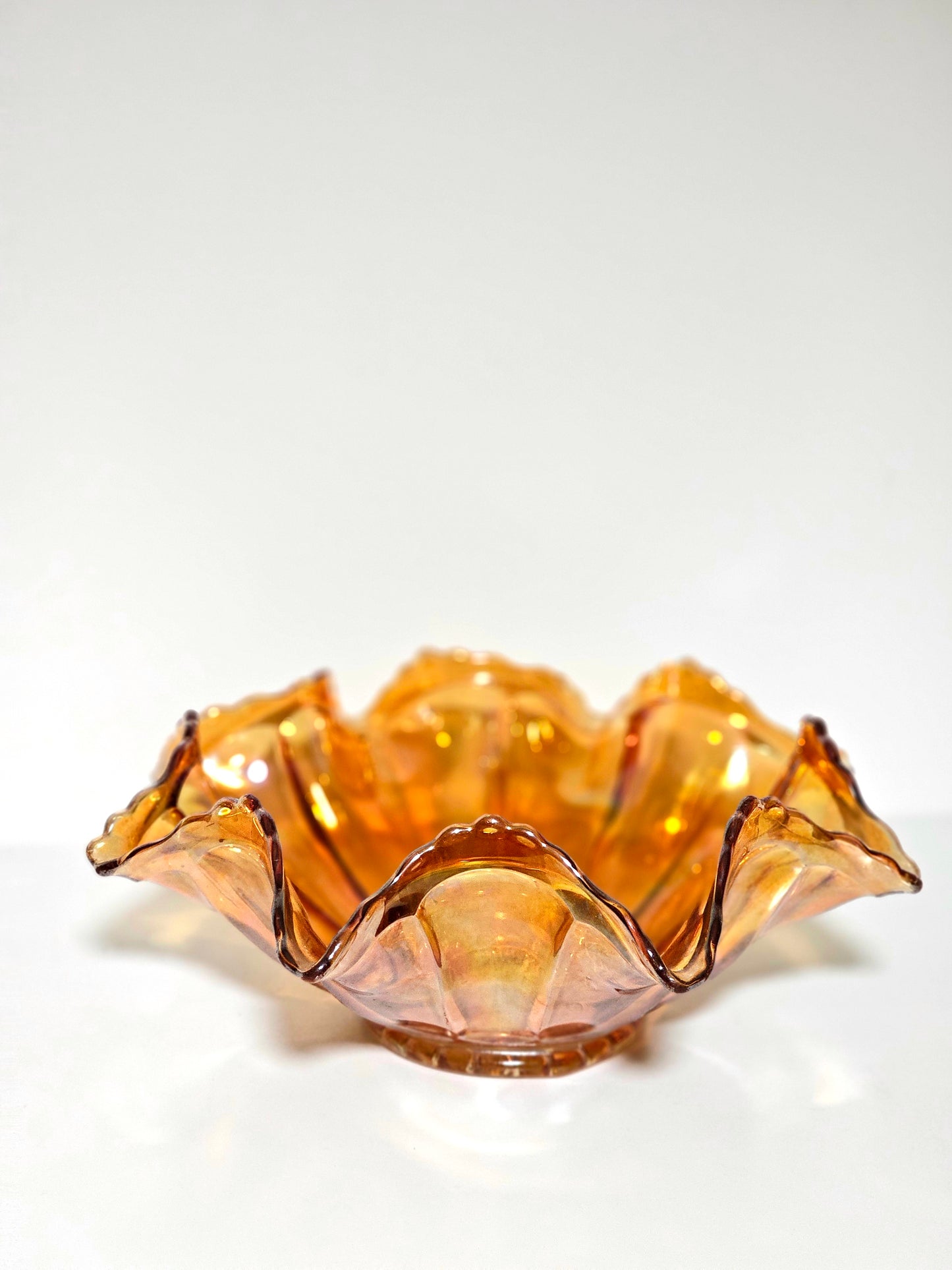 Imperial Crimped Berry Carnival Glass Bowl c. 1904