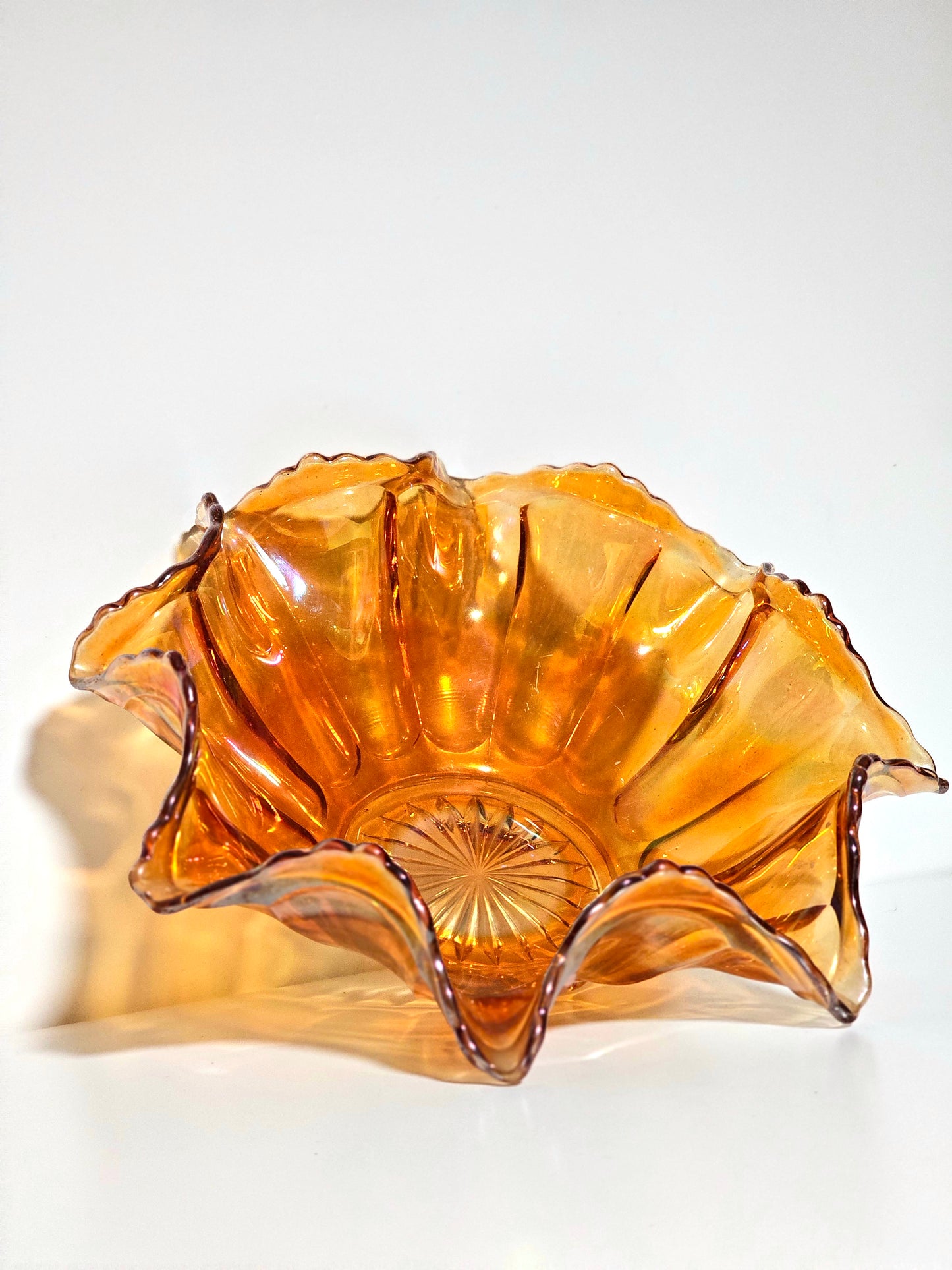 Imperial Crimped Berry Carnival Glass Bowl c. 1904