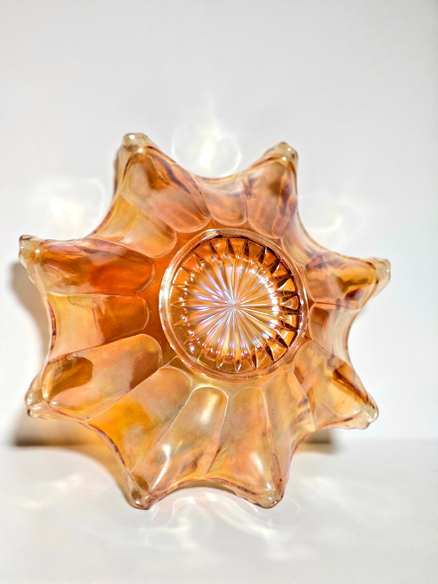 Imperial Crimped Berry Carnival Glass Bowl c. 1904
