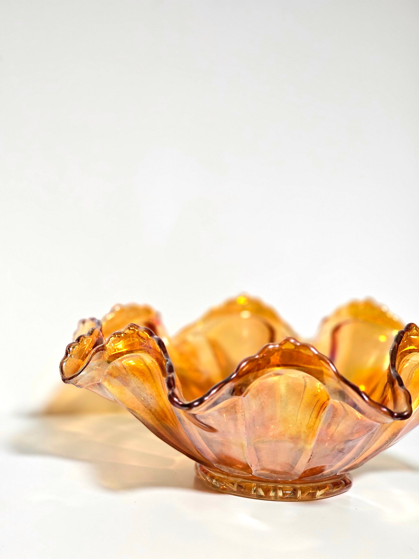 Imperial Crimped Berry Carnival Glass Bowl c. 1904