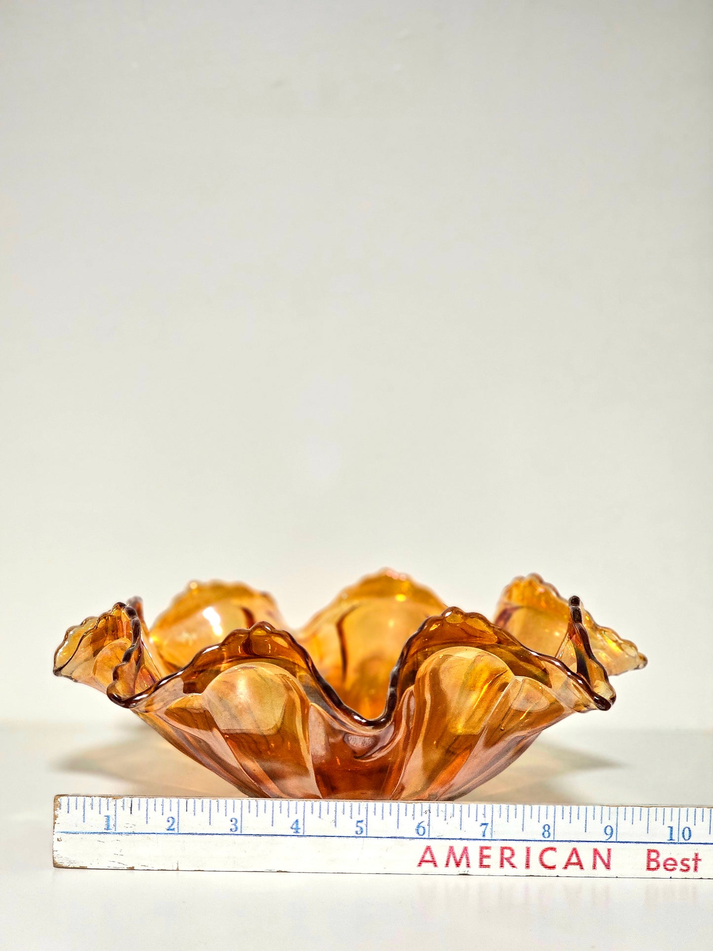 Imperial Crimped Berry Carnival Glass Bowl c. 1904