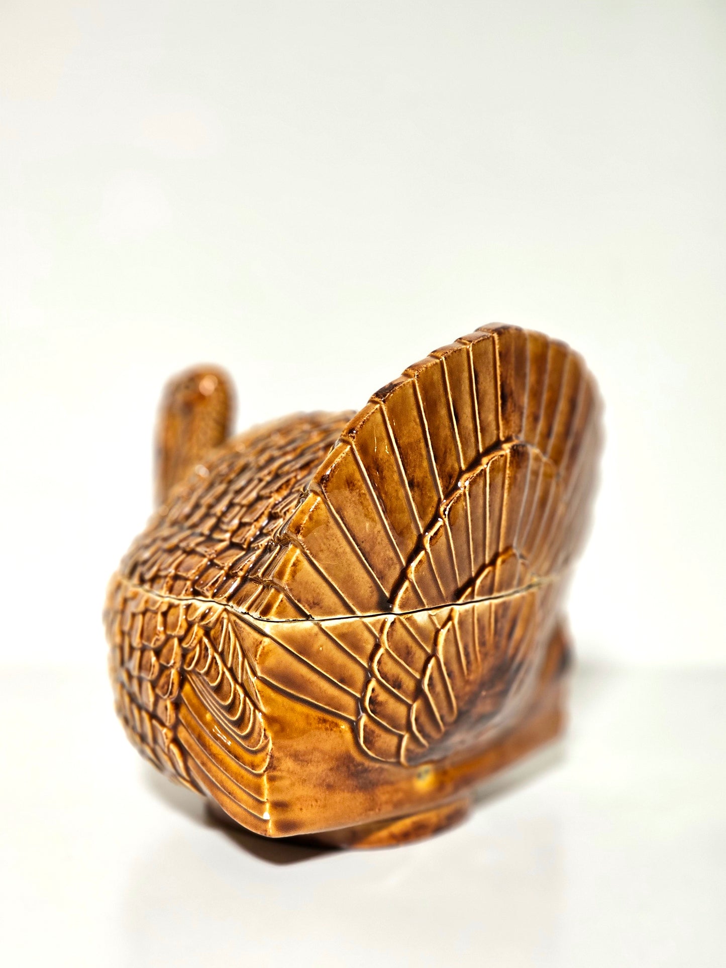 Ceramic Turkey Centerpiece Jar