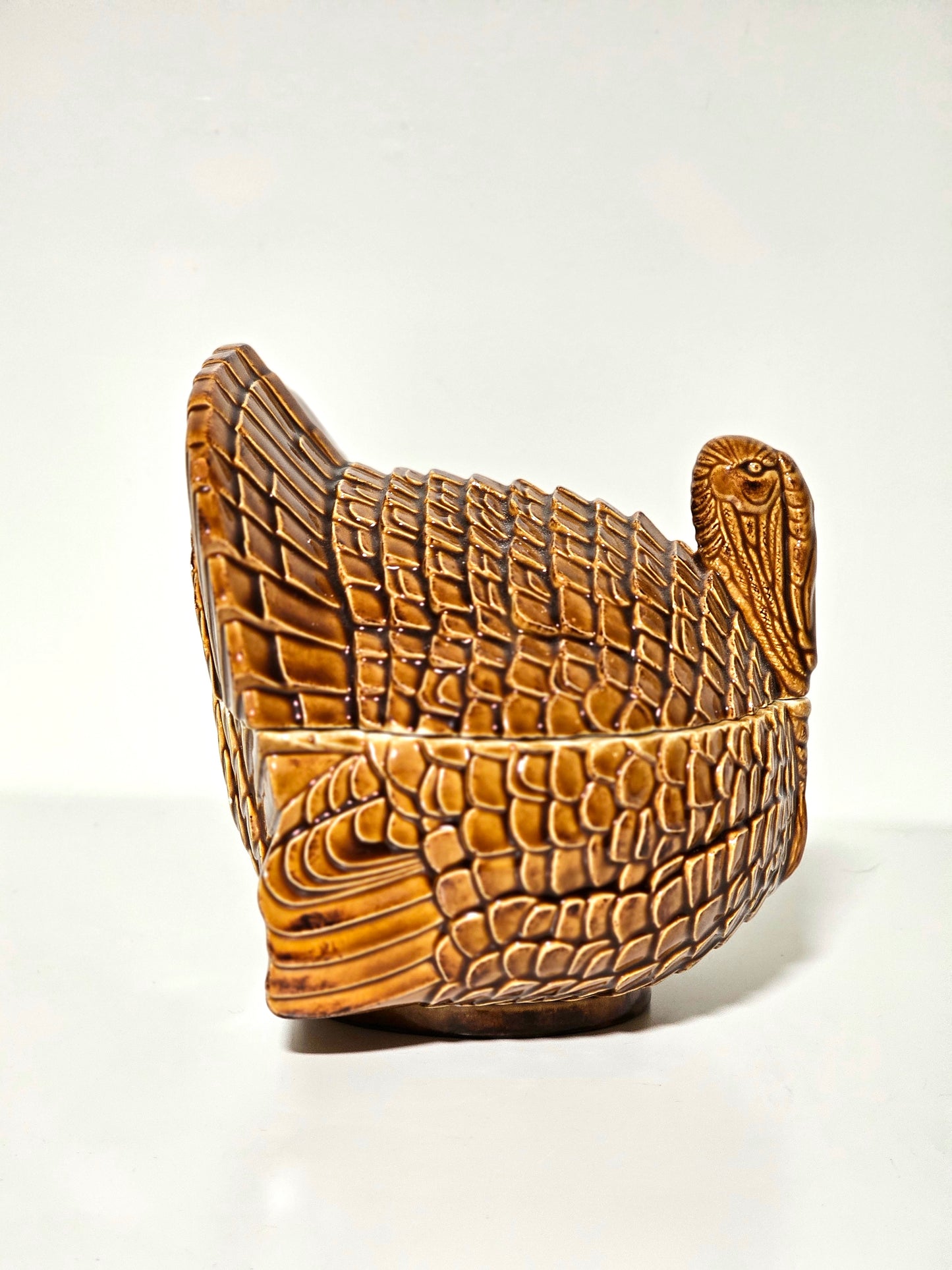 Ceramic Turkey Centerpiece Jar