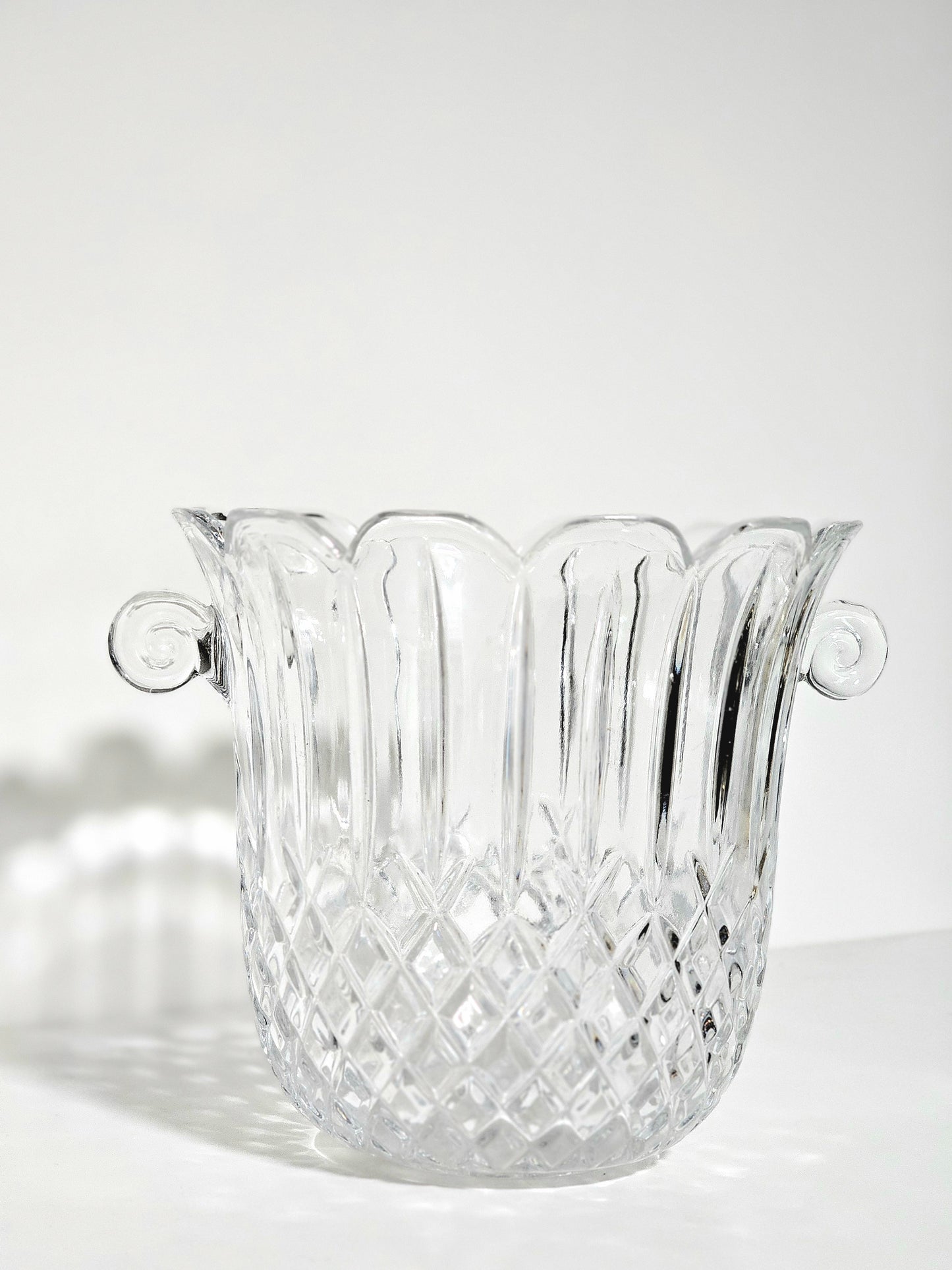 Diamond Cut Godinger Crystal Ice Bucket