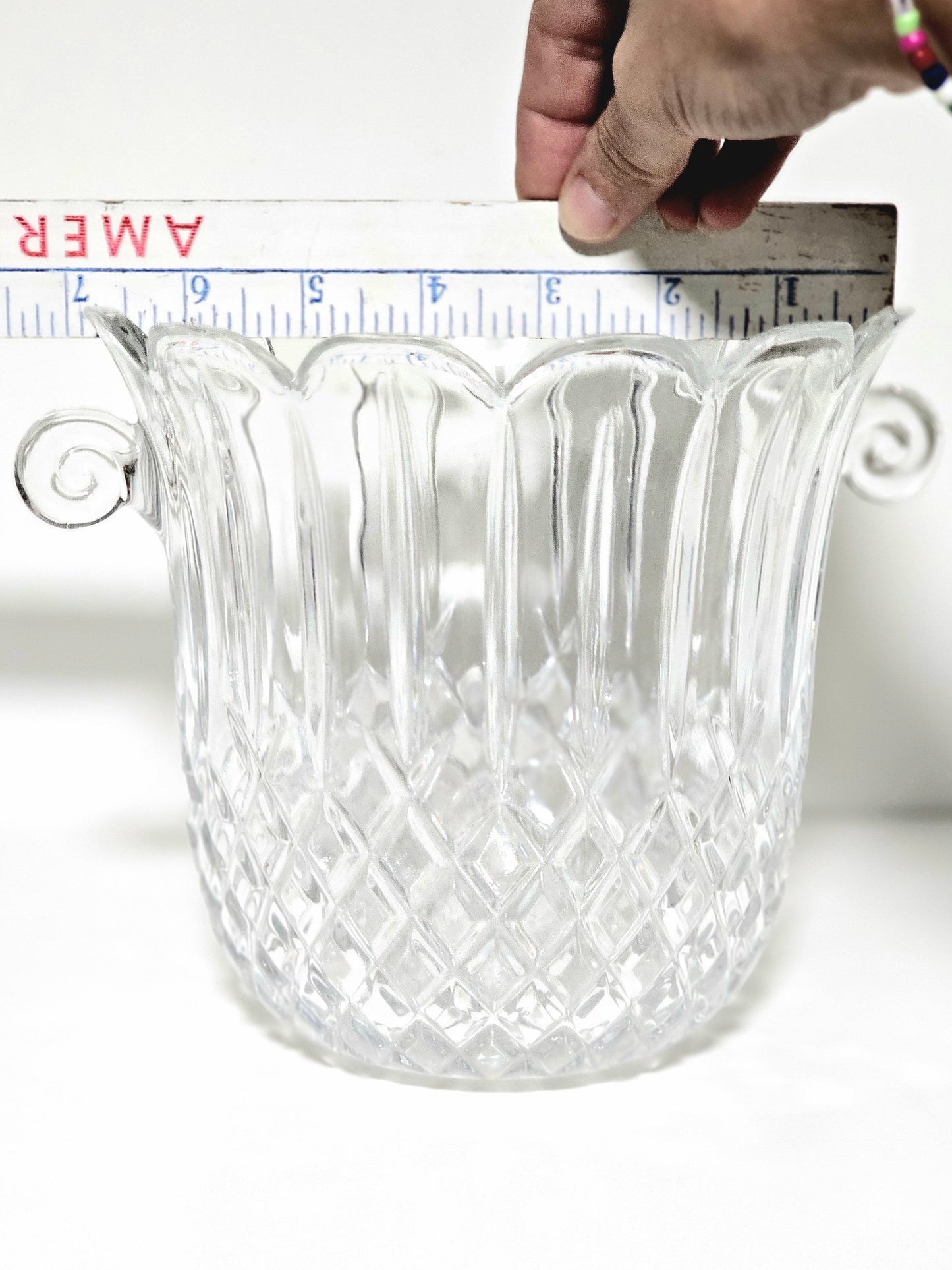 Diamond Cut Godinger Crystal Ice Bucket