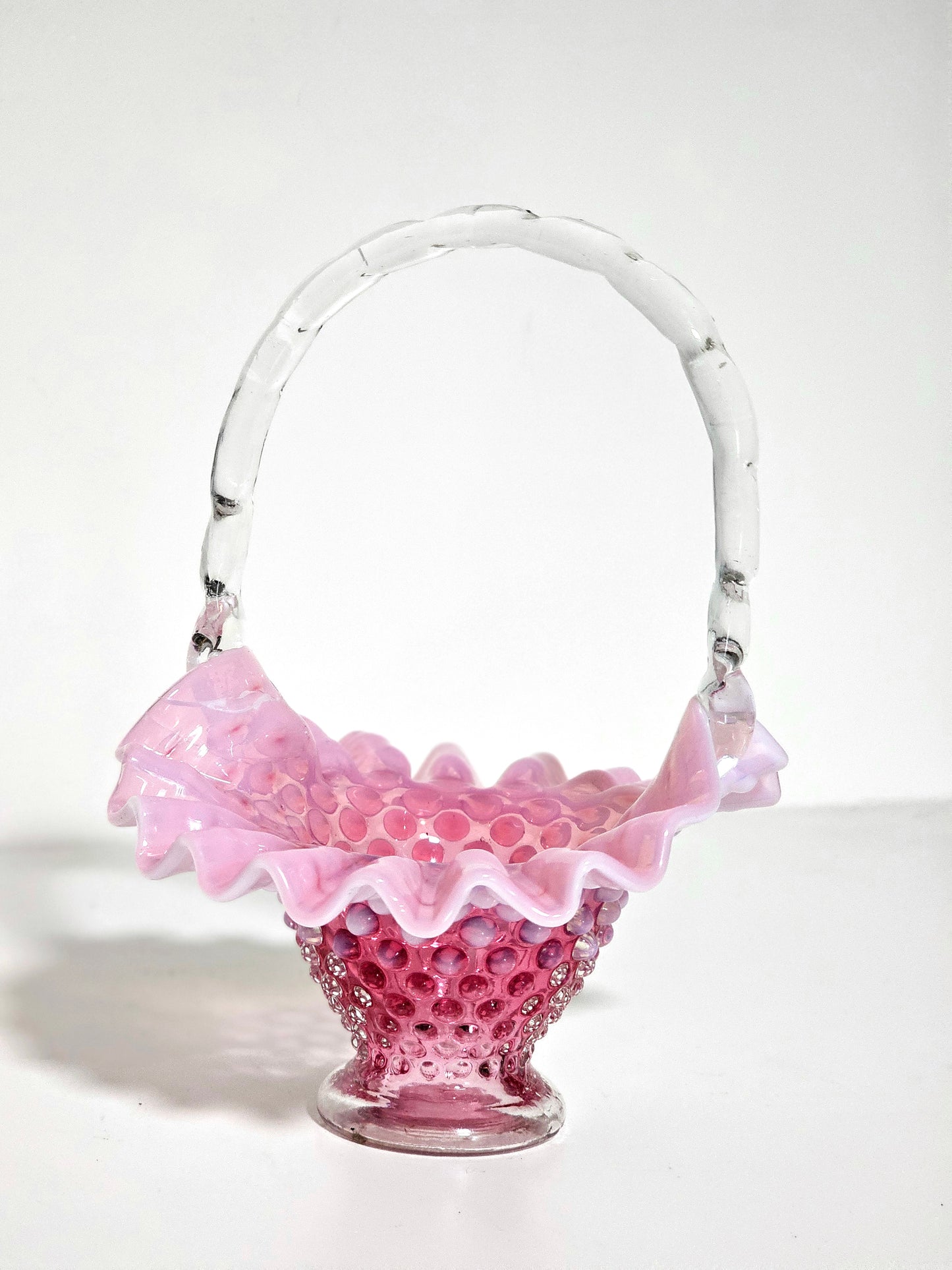*READ* 1940's Fenton Opalescent Basket