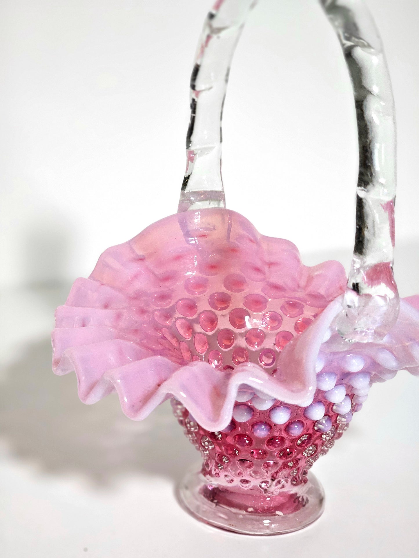 *READ* 1940's Fenton Opalescent Basket