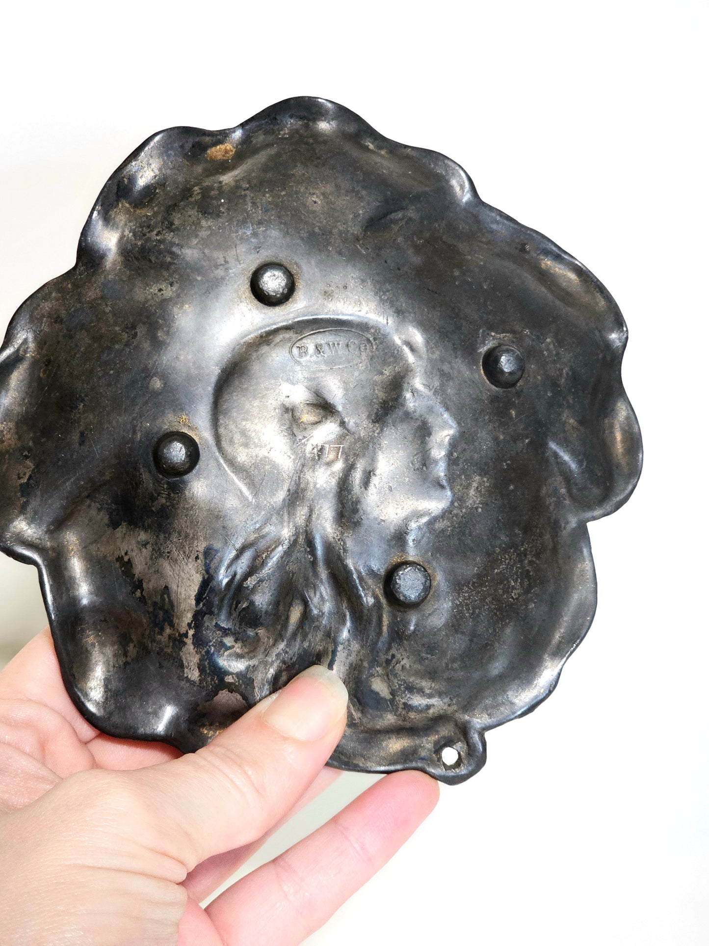 Antique Art Nouveau Cameo Ashtray