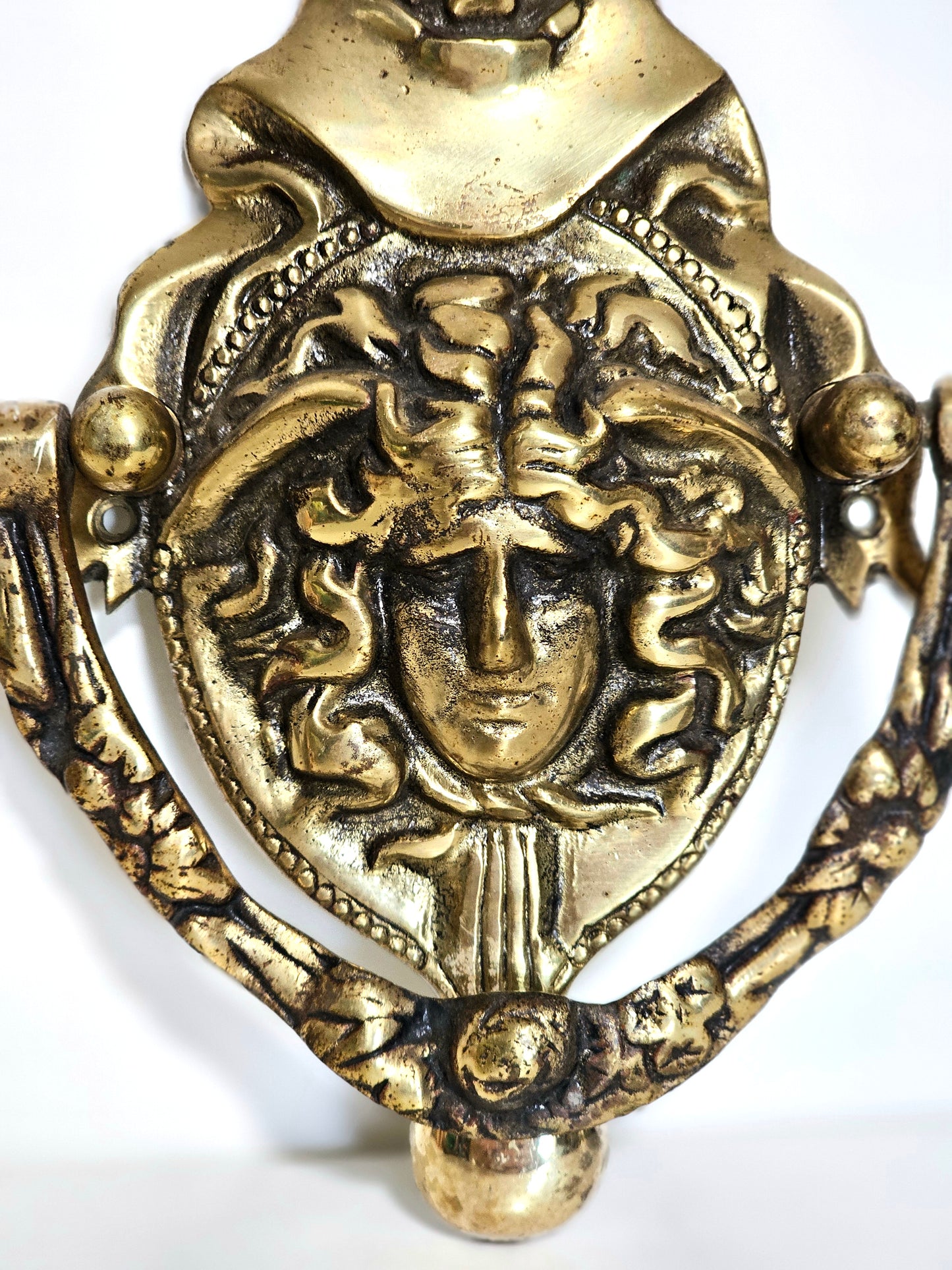 1960's Brass Cameo Door Knocker