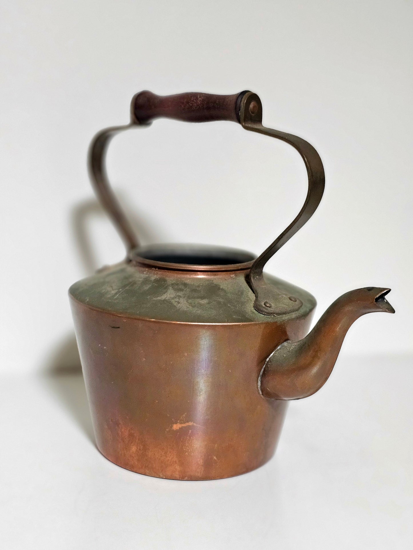 Copper Tea Kettle with Wooden Handle
