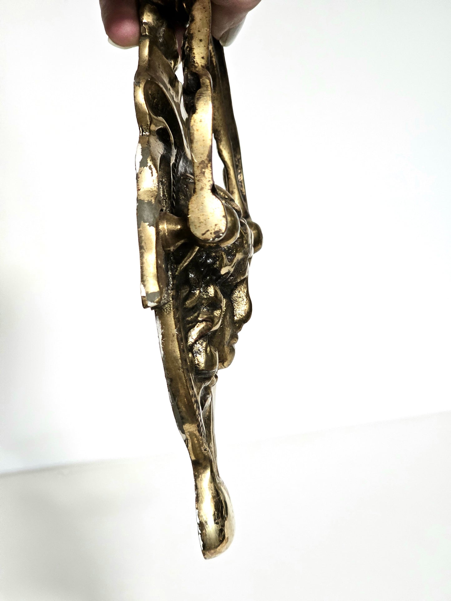 1960's Brass Cameo Door Knocker